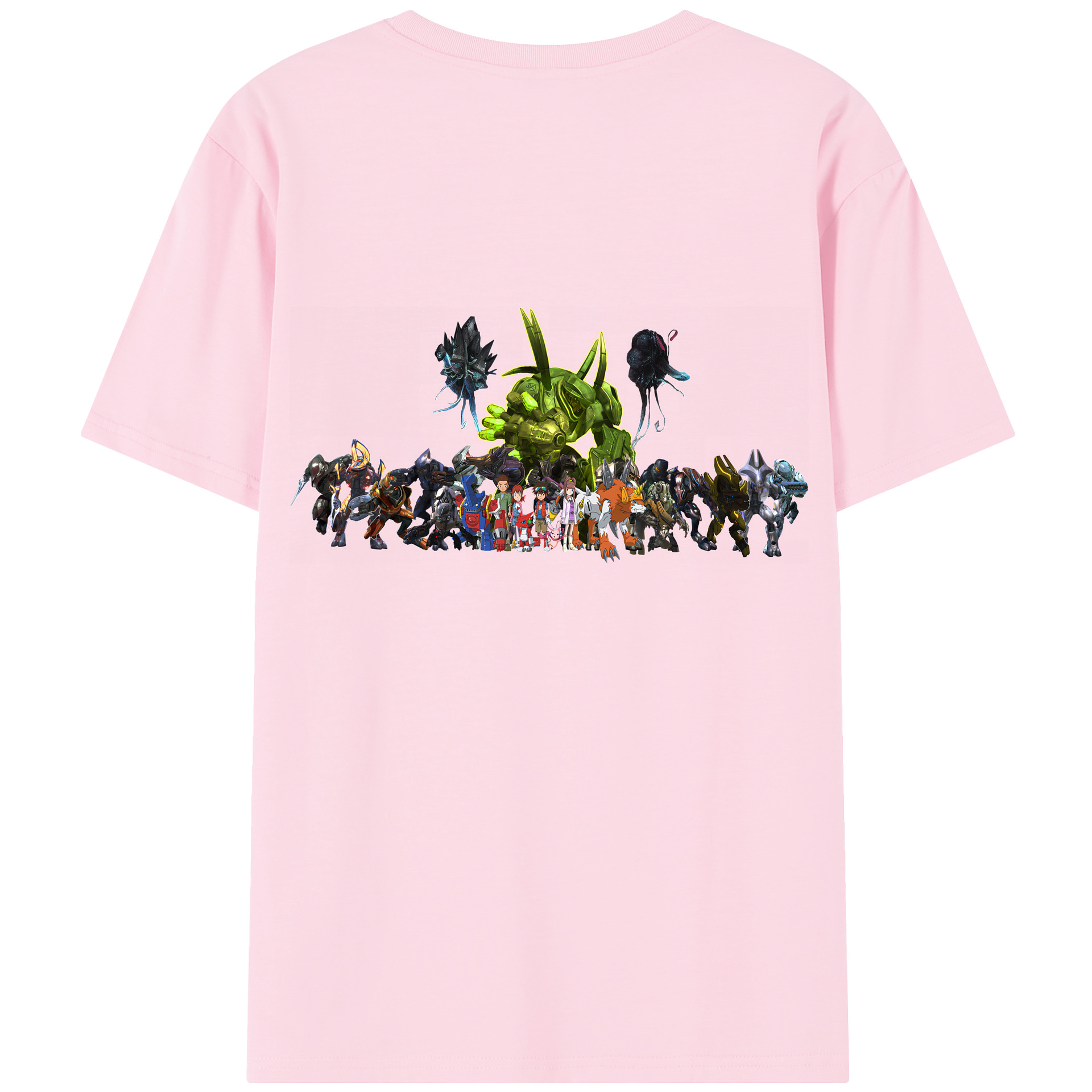 （画像用） Digimon デジタルモンスター/デジモン 綿100％半袖Tシャツ（背面プリント）