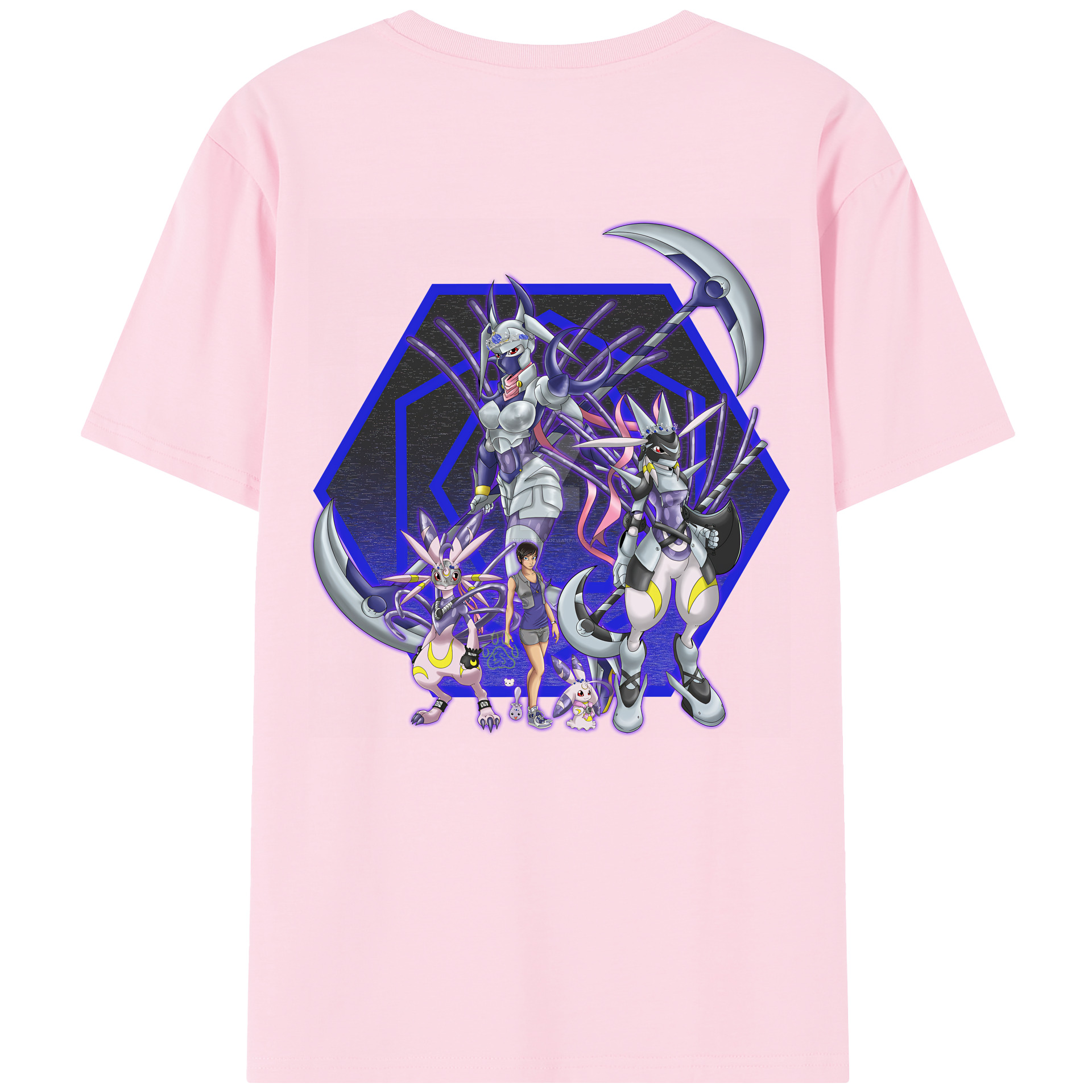 （画像用） Digimon デジタルモンスター/デジモン 綿100％半袖Tシャツ（背面プリント）