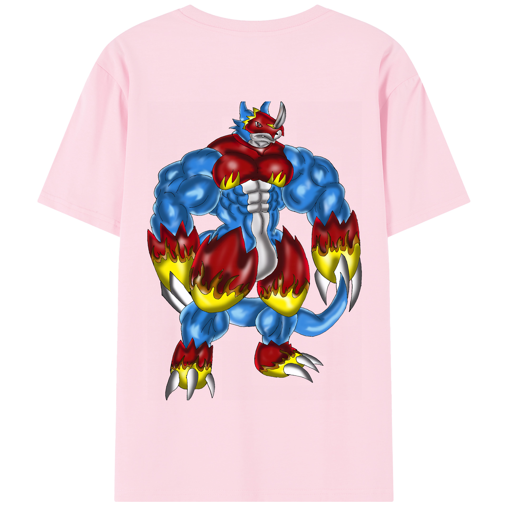 （画像用） Digimon デジタルモンスター/デジモン 綿100％半袖Tシャツ（背面プリント）