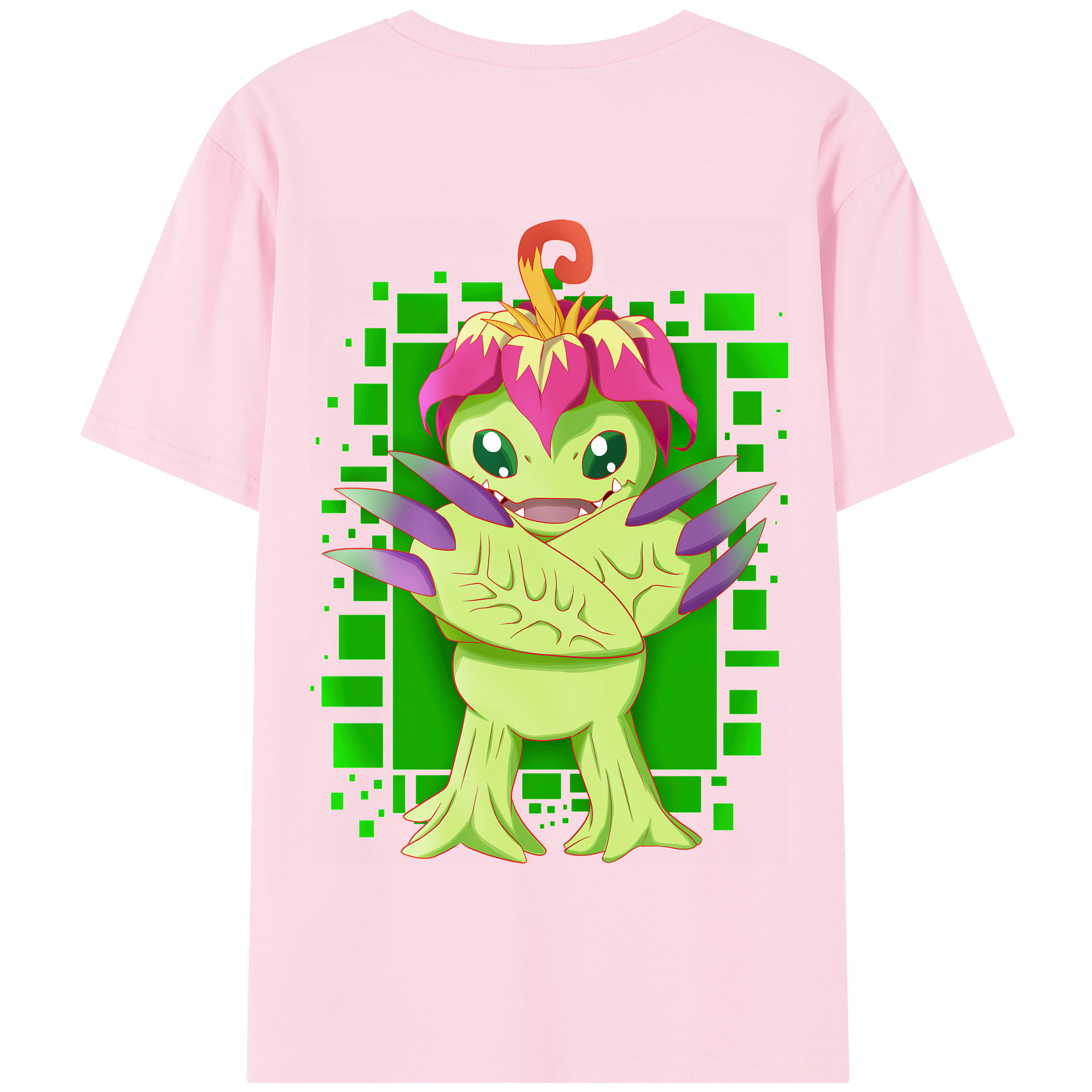 （画像用） Digimon デジタルモンスター/デジモン 綿100％半袖Tシャツ（背面プリント）