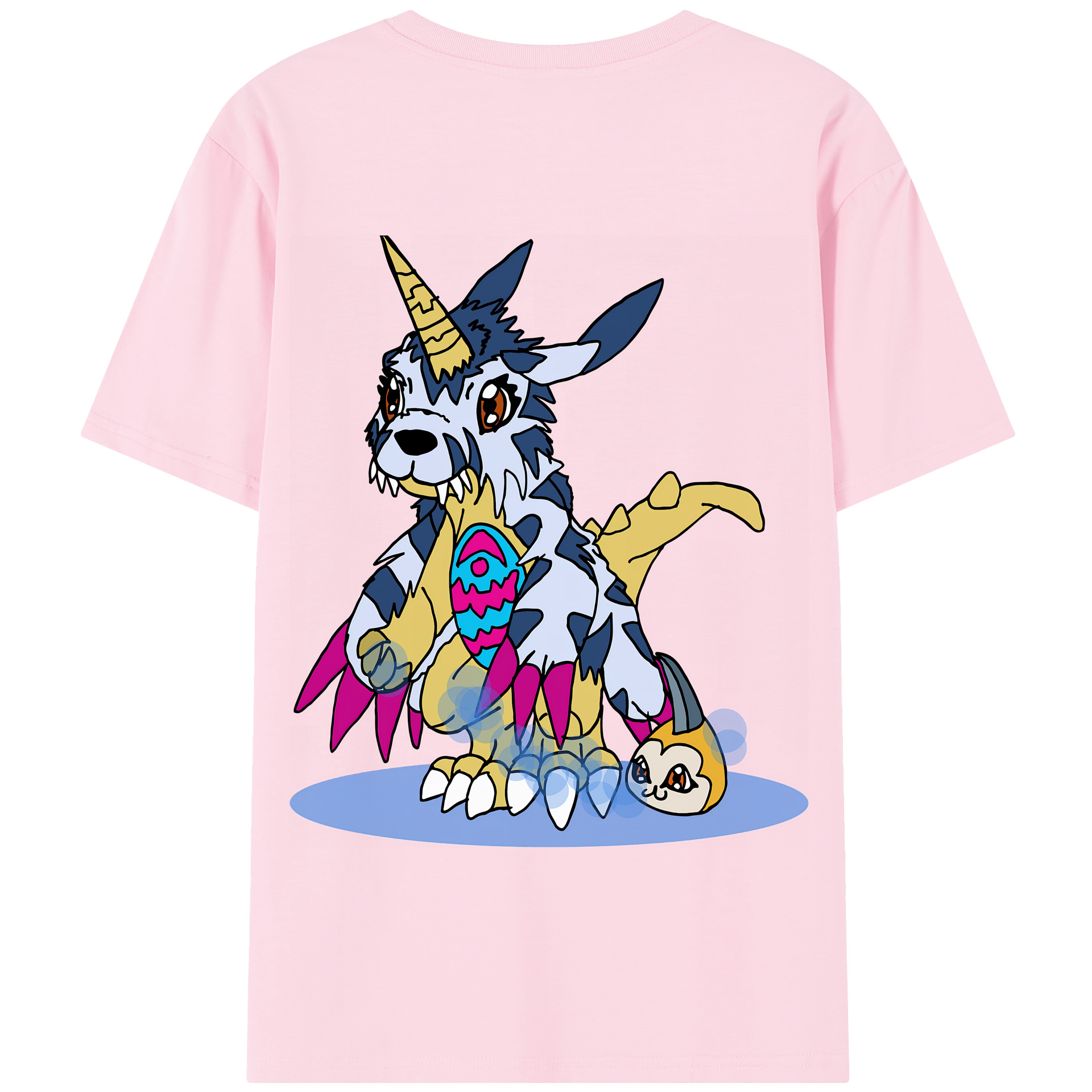 （画像用） Digimon デジタルモンスター/デジモン 綿100％半袖Tシャツ（背面プリント）