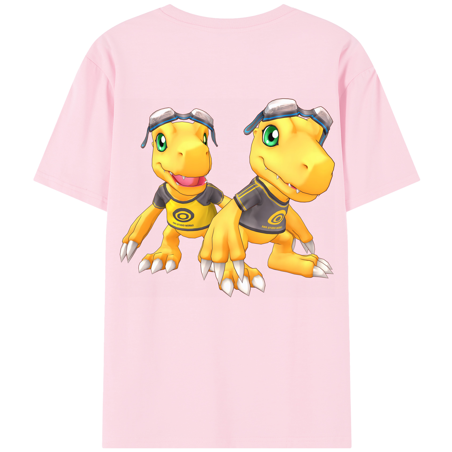 （画像用） Digimon デジタルモンスター/デジモン 綿100％半袖Tシャツ（背面プリント）