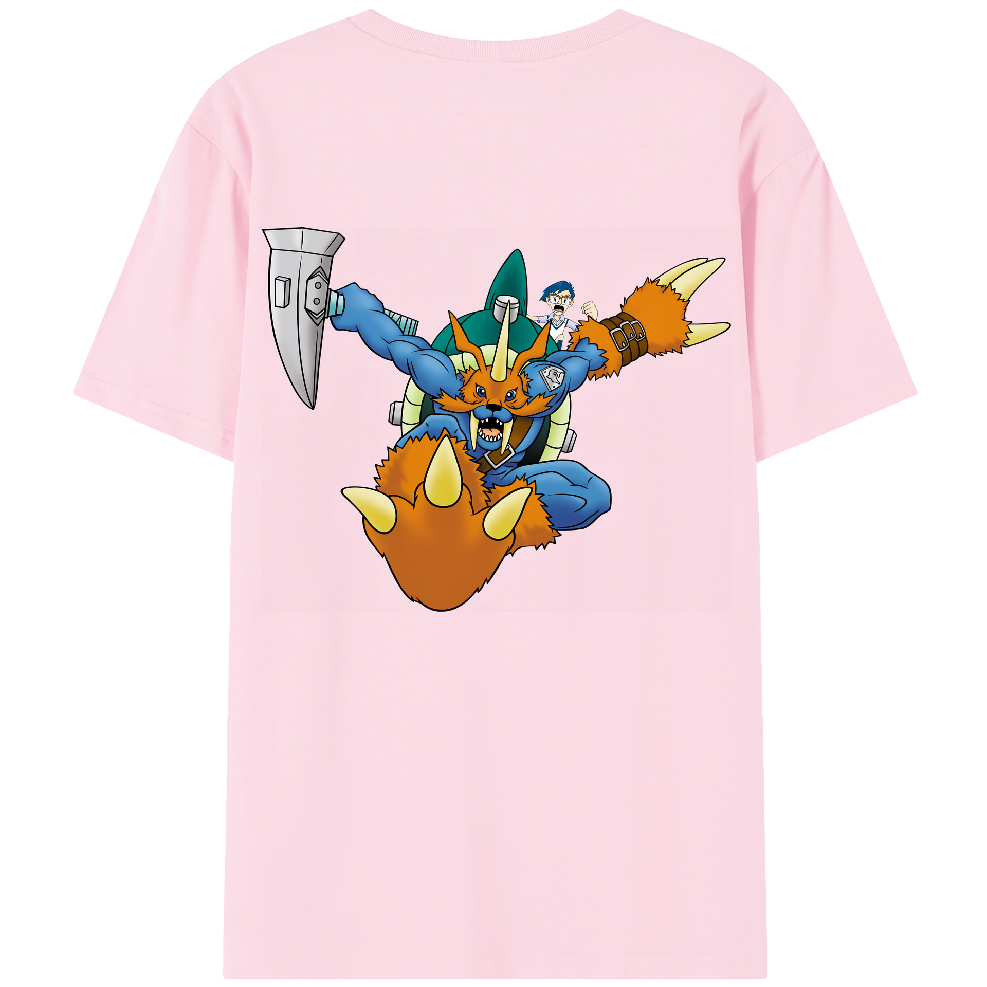 （画像用） Digimon デジタルモンスター/デジモン 綿100％半袖Tシャツ（背面プリント）