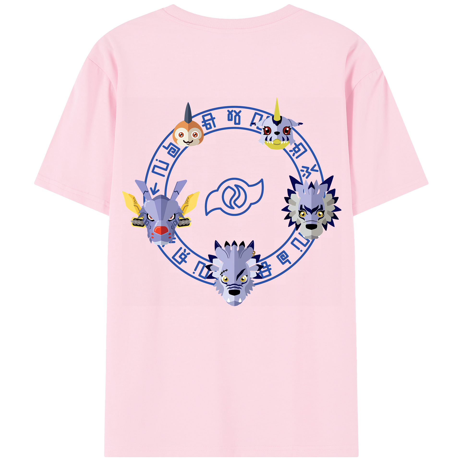 （画像用） Digimon デジタルモンスター/デジモン 綿100％半袖Tシャツ（背面プリント）