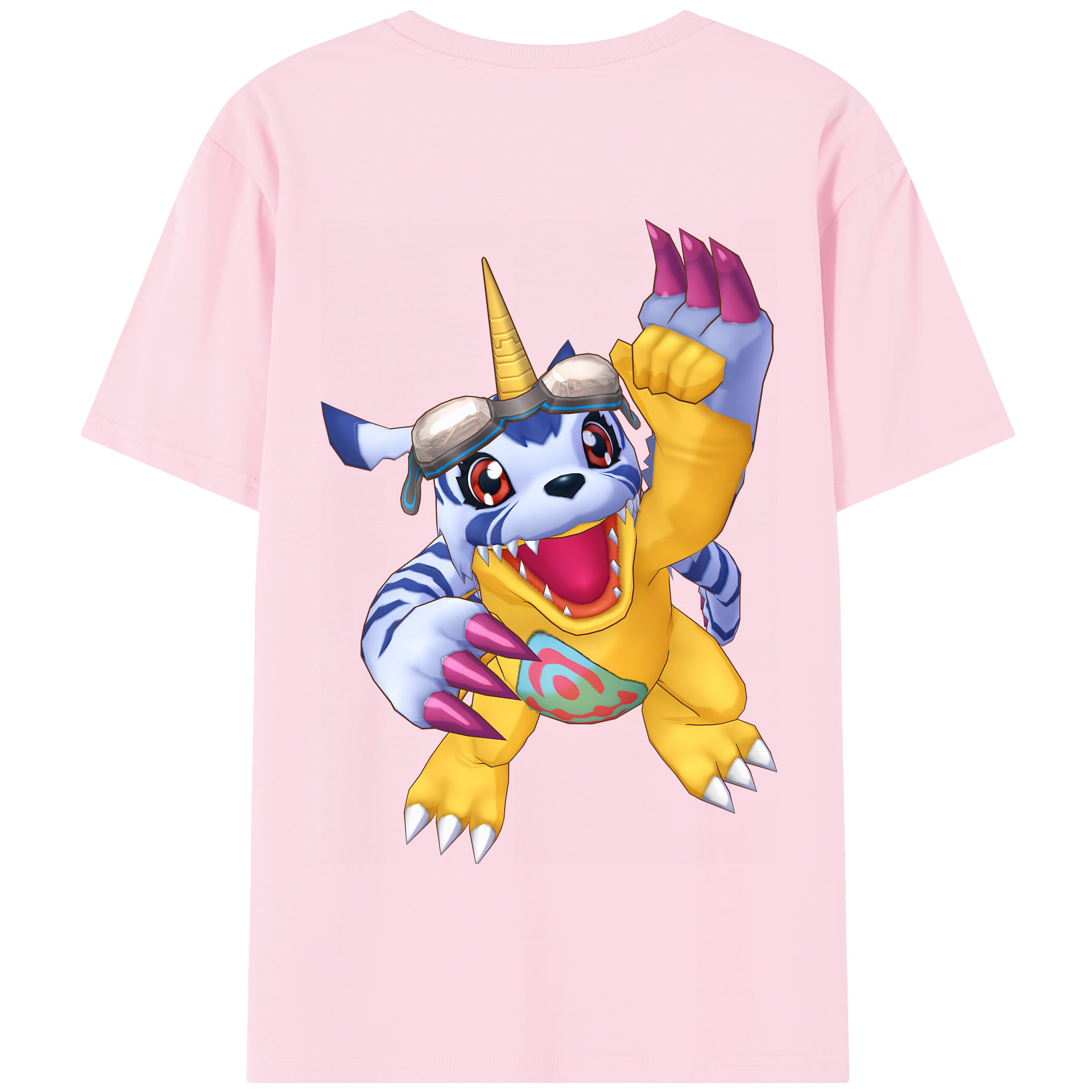 （画像用） Digimon デジタルモンスター/デジモン 綿100％半袖Tシャツ（背面プリント）