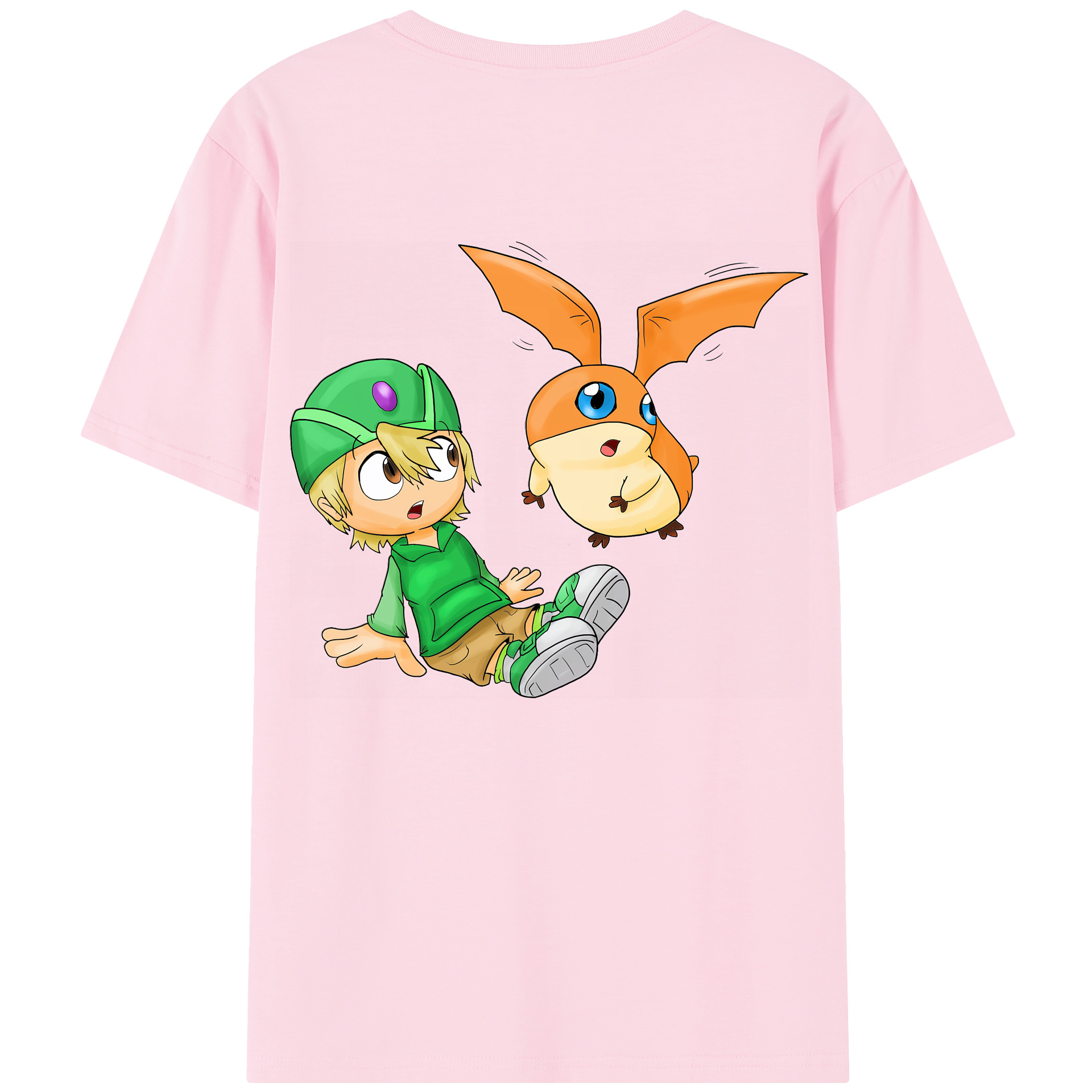 （画像用） Digimon デジタルモンスター/デジモン 綿100％半袖Tシャツ（背面プリント）