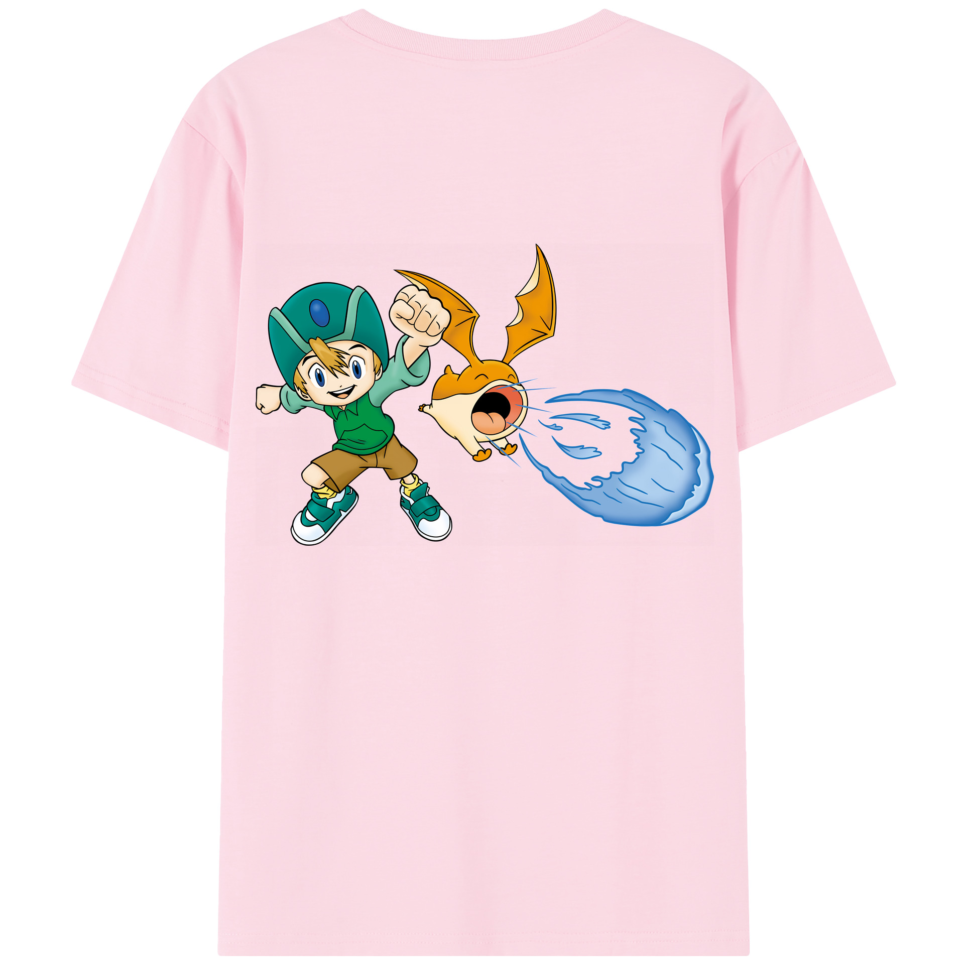 （画像用） Digimon デジタルモンスター/デジモン 綿100％半袖Tシャツ（背面プリント）
