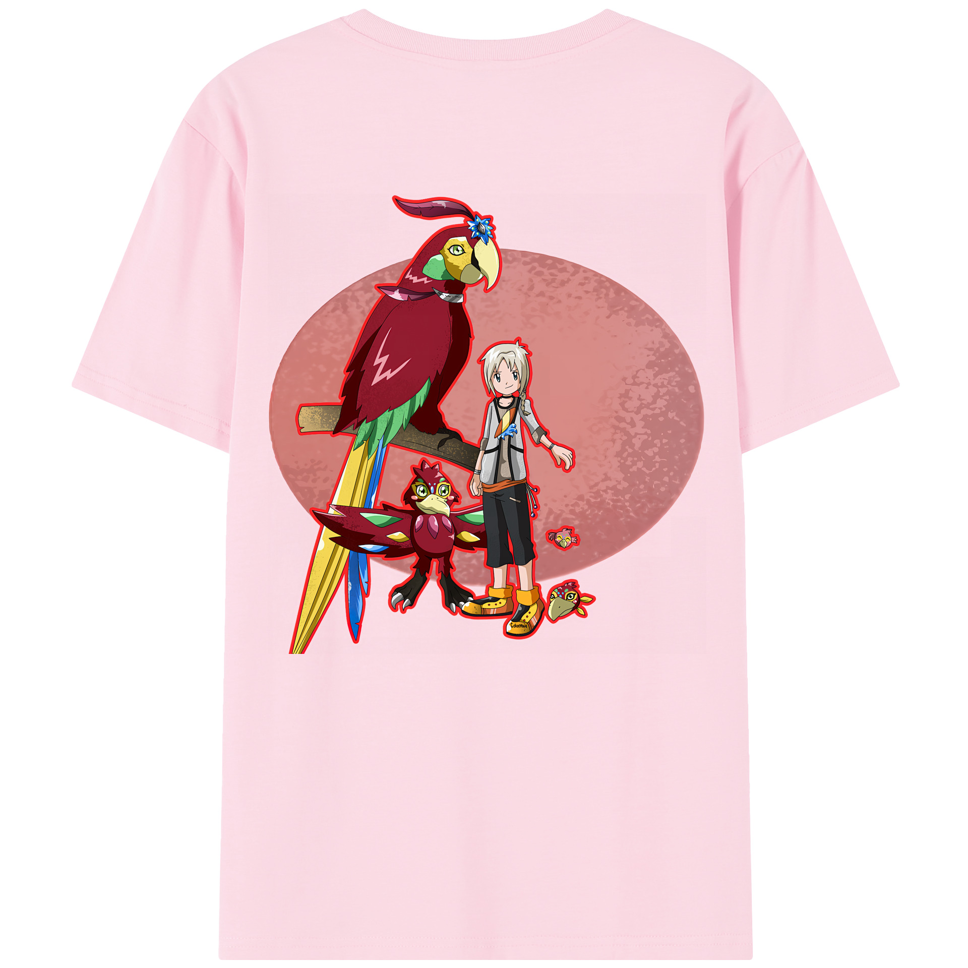 （画像用） Digimon デジタルモンスター/デジモン 綿100％半袖Tシャツ（背面プリント）