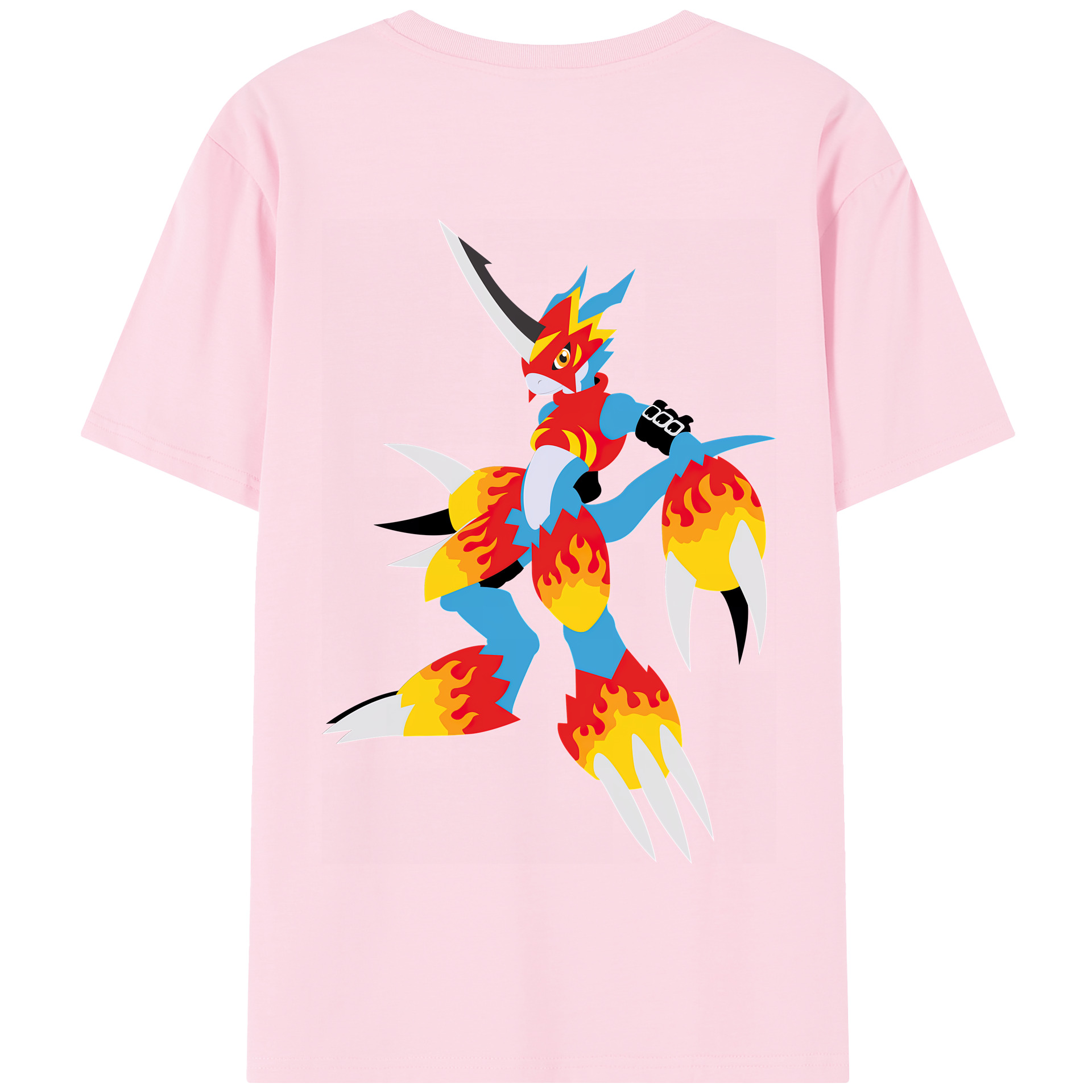 （画像用） Digimon デジタルモンスター/デジモン 綿100％半袖Tシャツ（背面プリント）