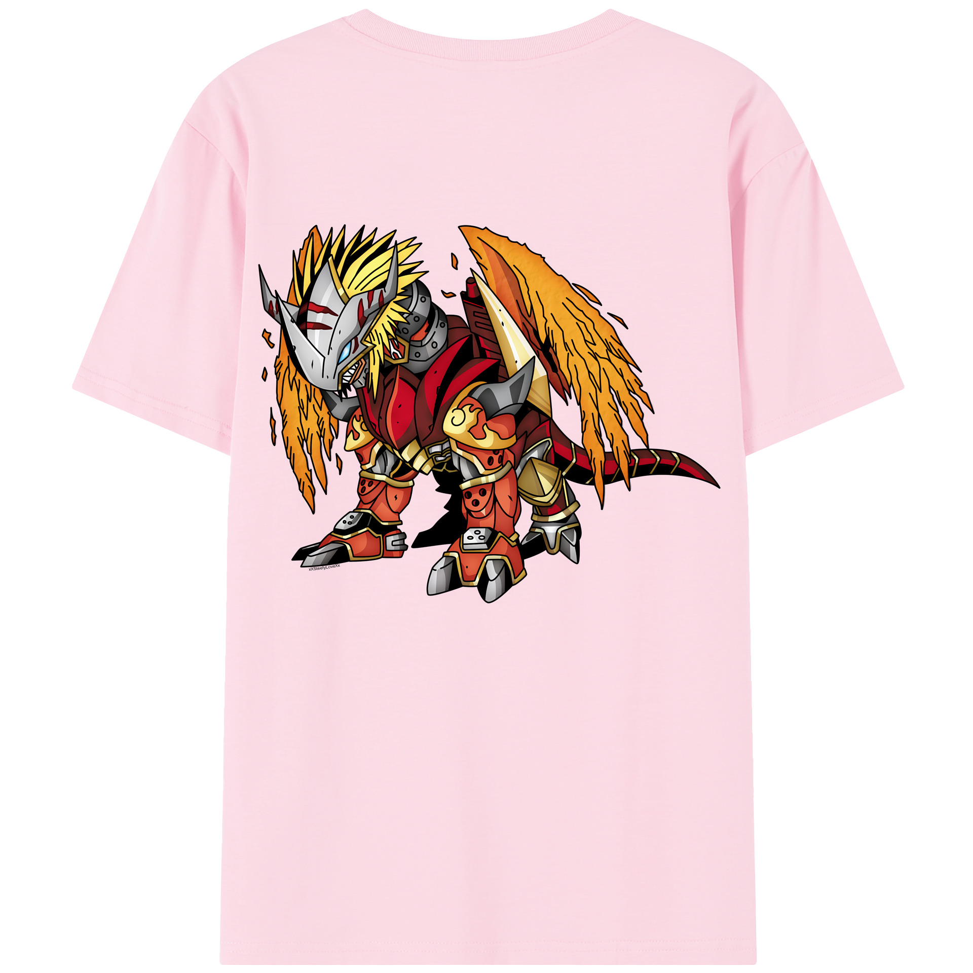 （画像用） Digimon デジタルモンスター/デジモン 綿100％半袖Tシャツ（背面プリント）