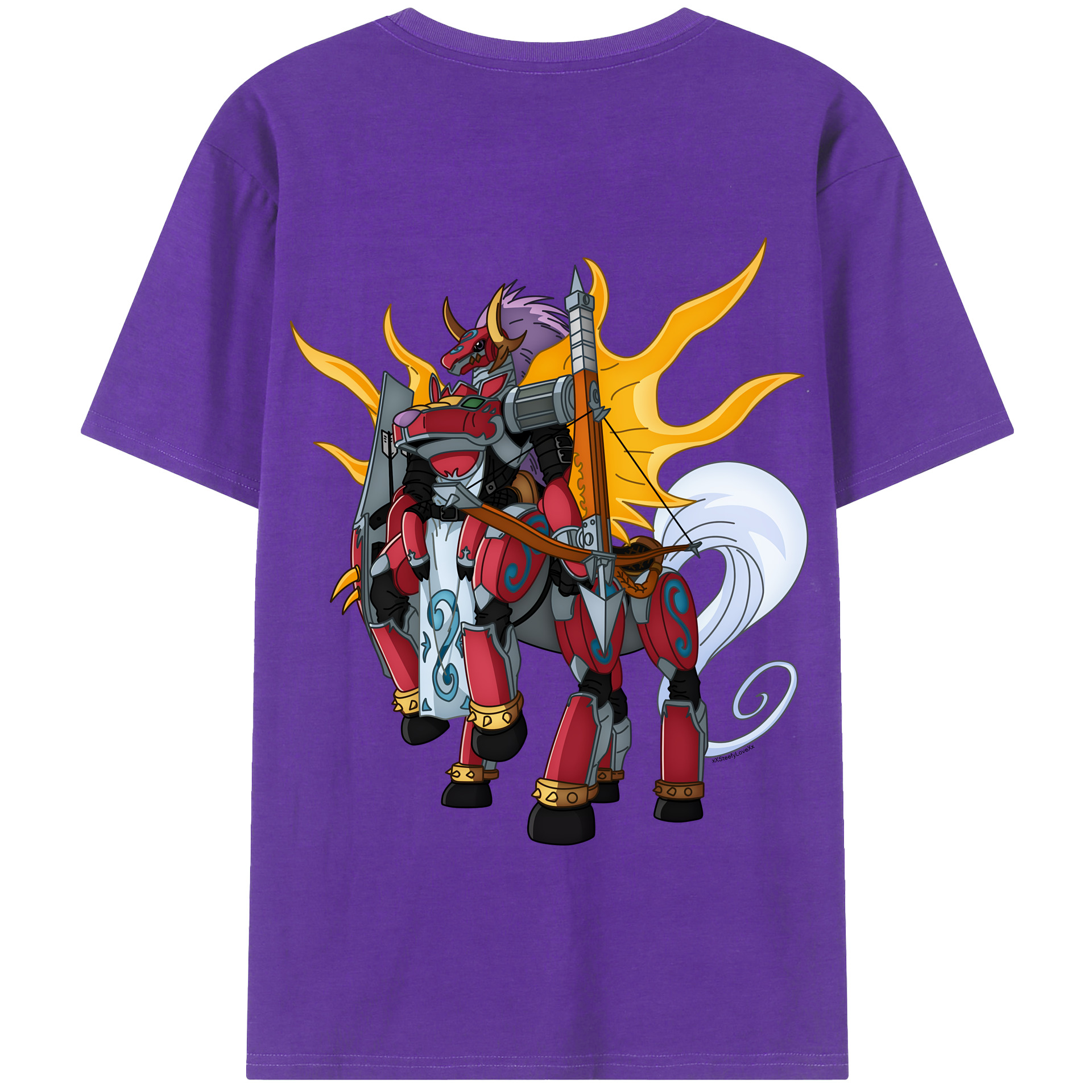 （画像用） Digimon デジタルモンスター/デジモン 綿100％半袖Tシャツ（背面プリント）