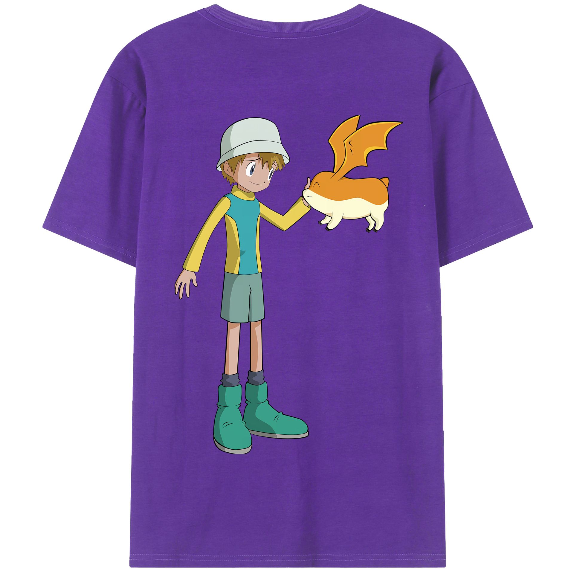 （画像用） Digimon デジタルモンスター/デジモン 綿100％半袖Tシャツ（背面プリント）
