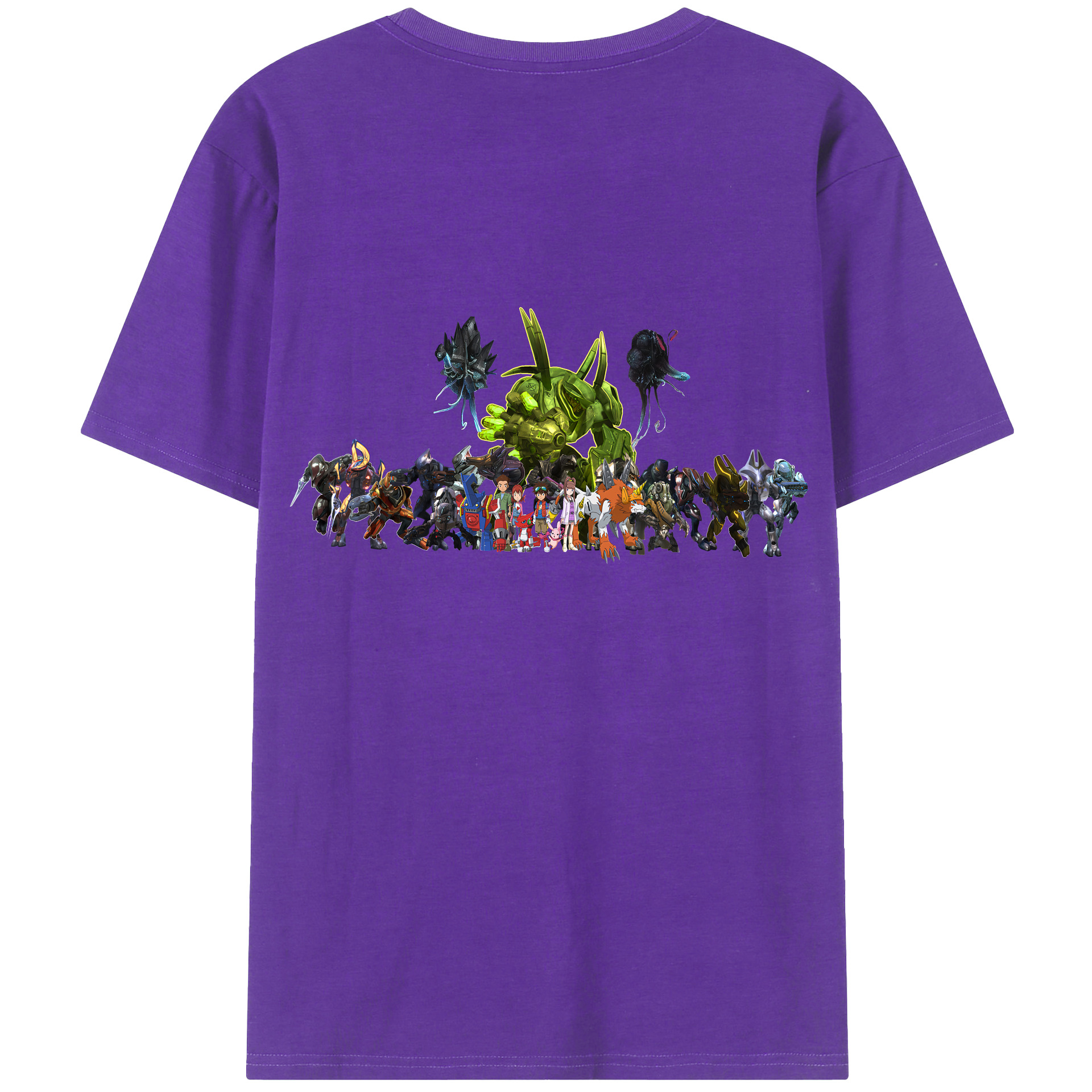 （画像用） Digimon デジタルモンスター/デジモン 綿100％半袖Tシャツ（背面プリント）