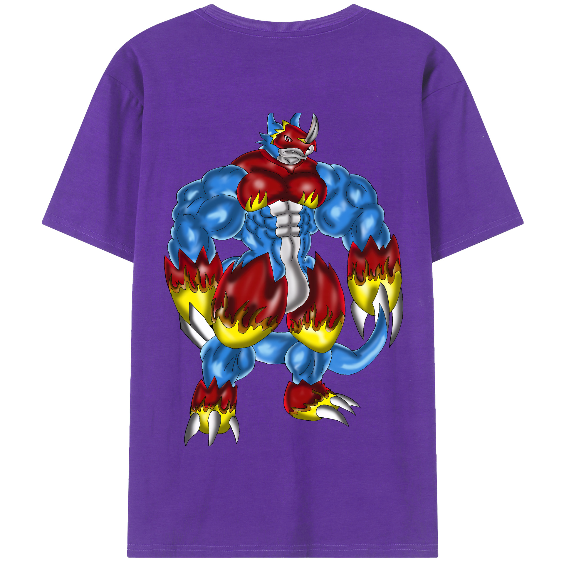 （画像用） Digimon デジタルモンスター/デジモン 綿100％半袖Tシャツ（背面プリント）