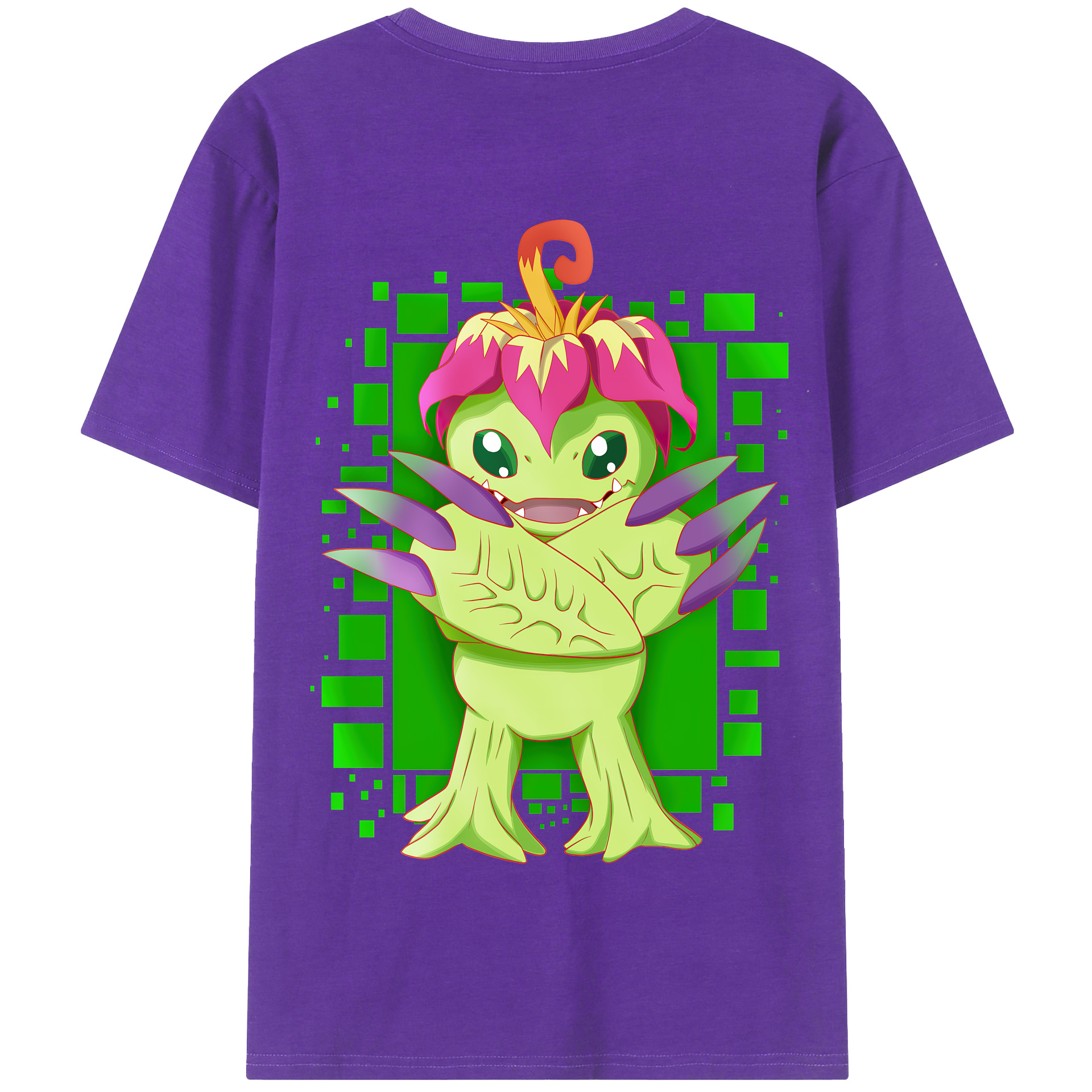 （画像用） Digimon デジタルモンスター/デジモン 綿100％半袖Tシャツ（背面プリント）