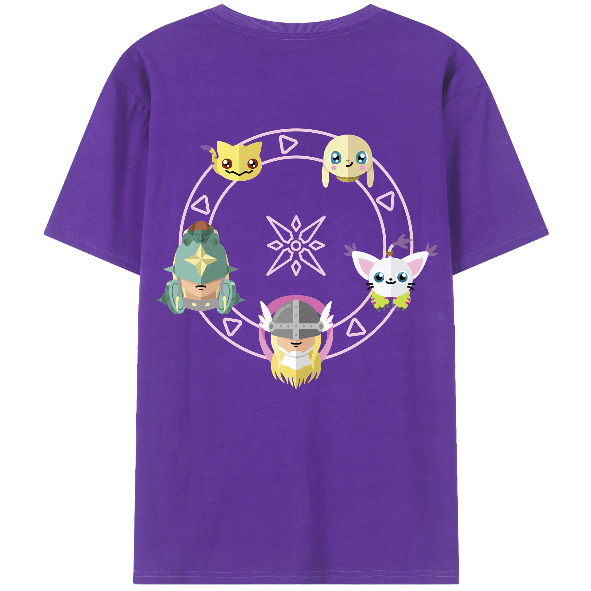 （画像用） Digimon デジタルモンスター/デジモン 綿100％半袖Tシャツ（背面プリント）