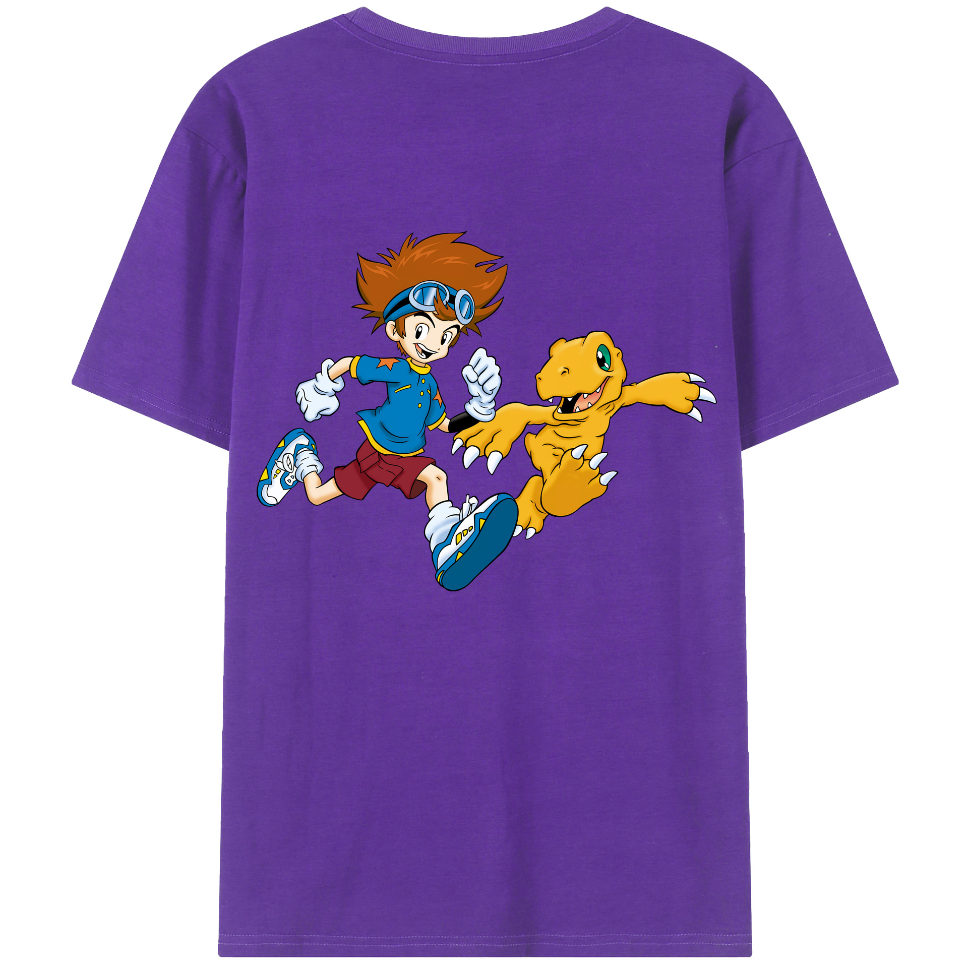 （画像用） Digimon デジタルモンスター/デジモン 綿100％半袖Tシャツ（背面プリント）
