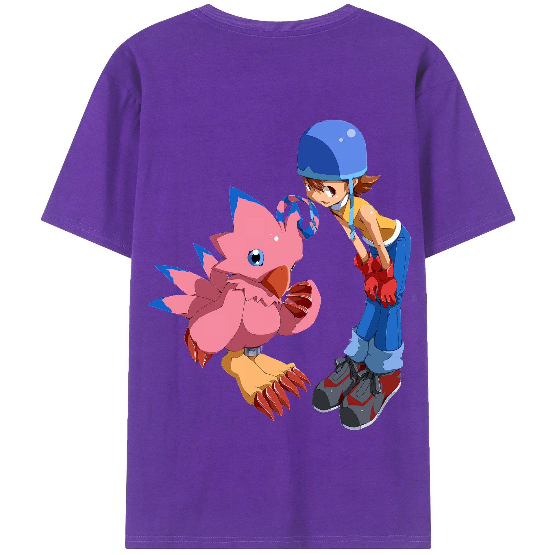 （画像用） Digimon デジタルモンスター/デジモン 綿100％半袖Tシャツ（背面プリント）