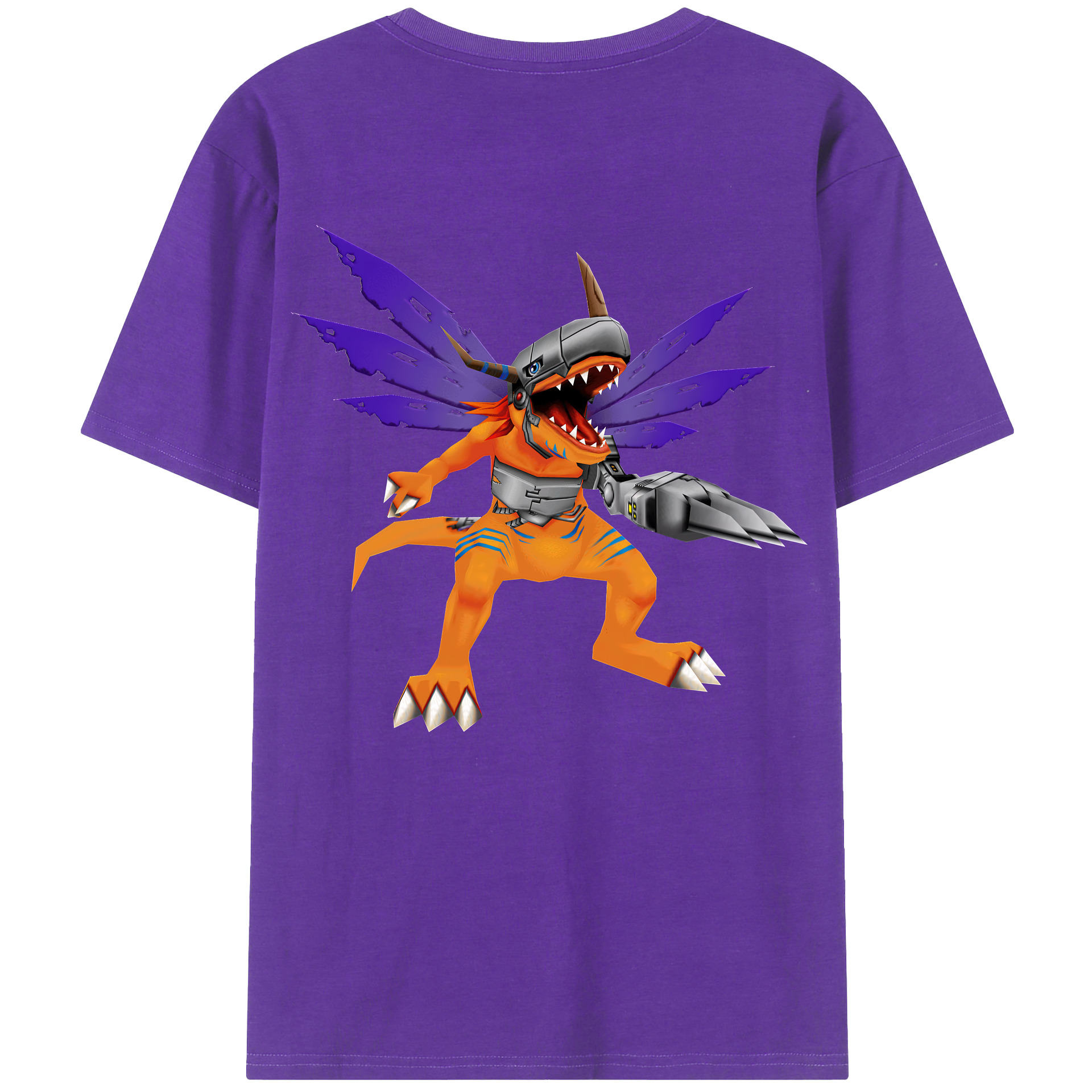 （画像用） Digimon デジタルモンスター/デジモン 綿100％半袖Tシャツ（背面プリント）