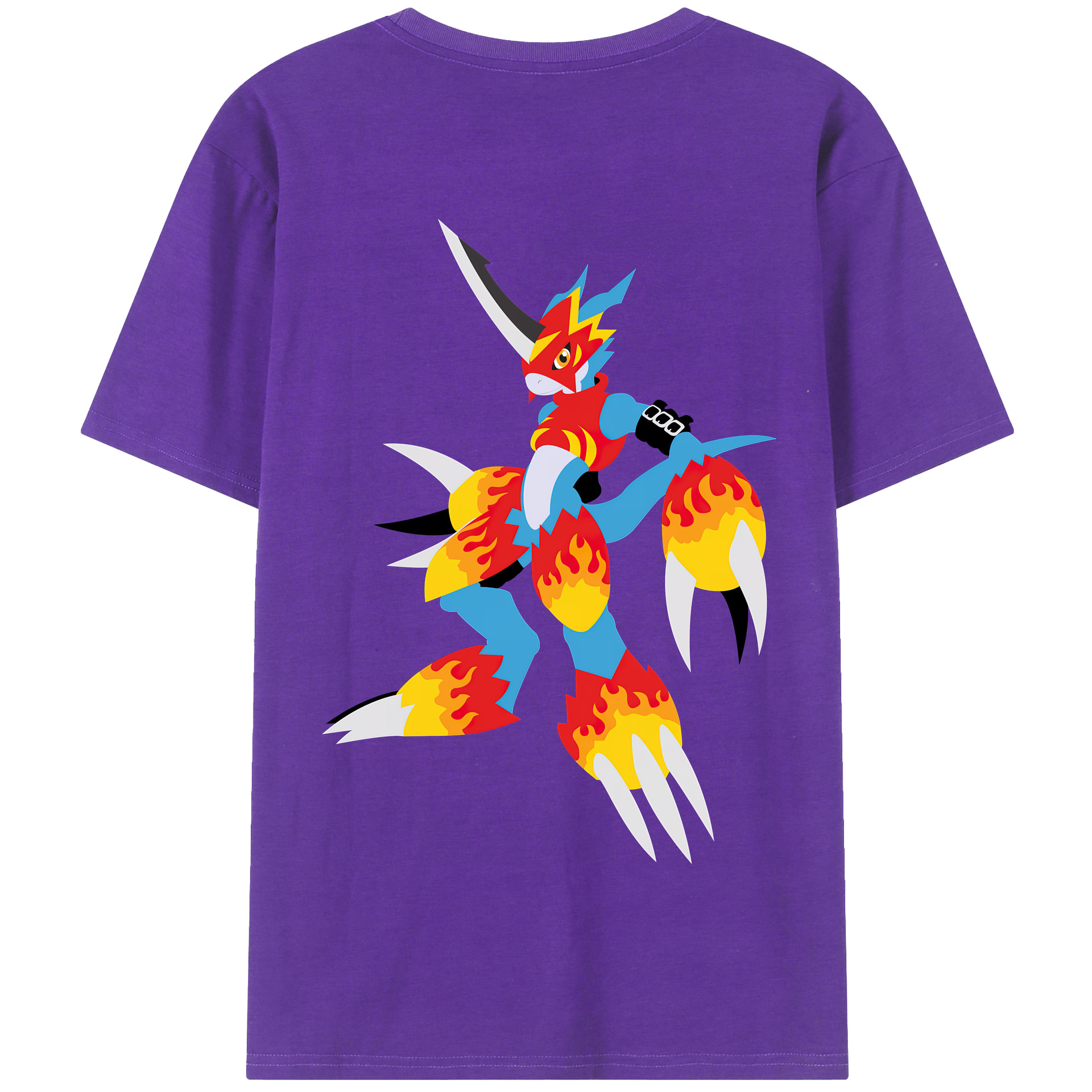 （画像用） Digimon デジタルモンスター/デジモン 綿100％半袖Tシャツ（背面プリント）