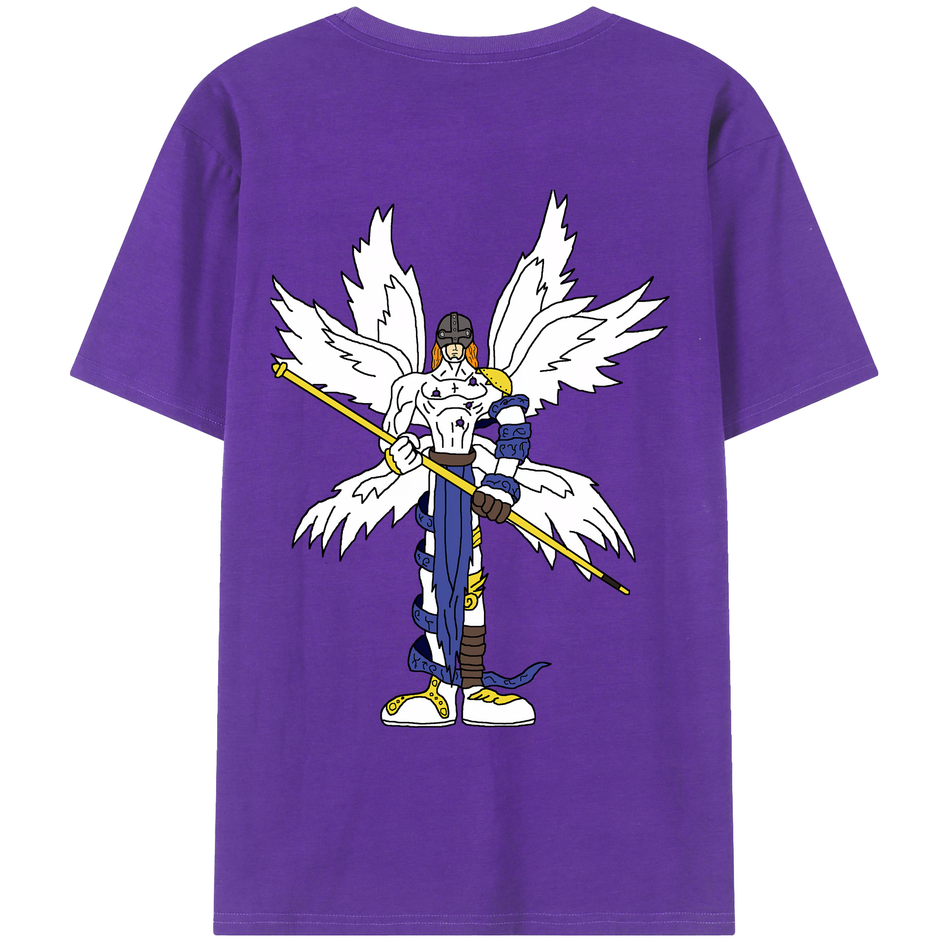 （画像用） Digimon デジタルモンスター/デジモン 綿100％半袖Tシャツ（背面プリント）