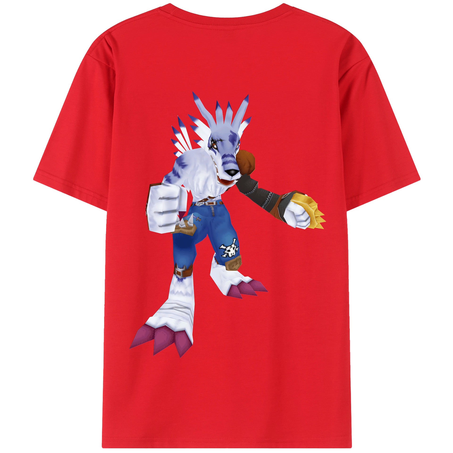 （画像用） Digimon デジタルモンスター/デジモン 綿100％半袖Tシャツ（背面プリント）
