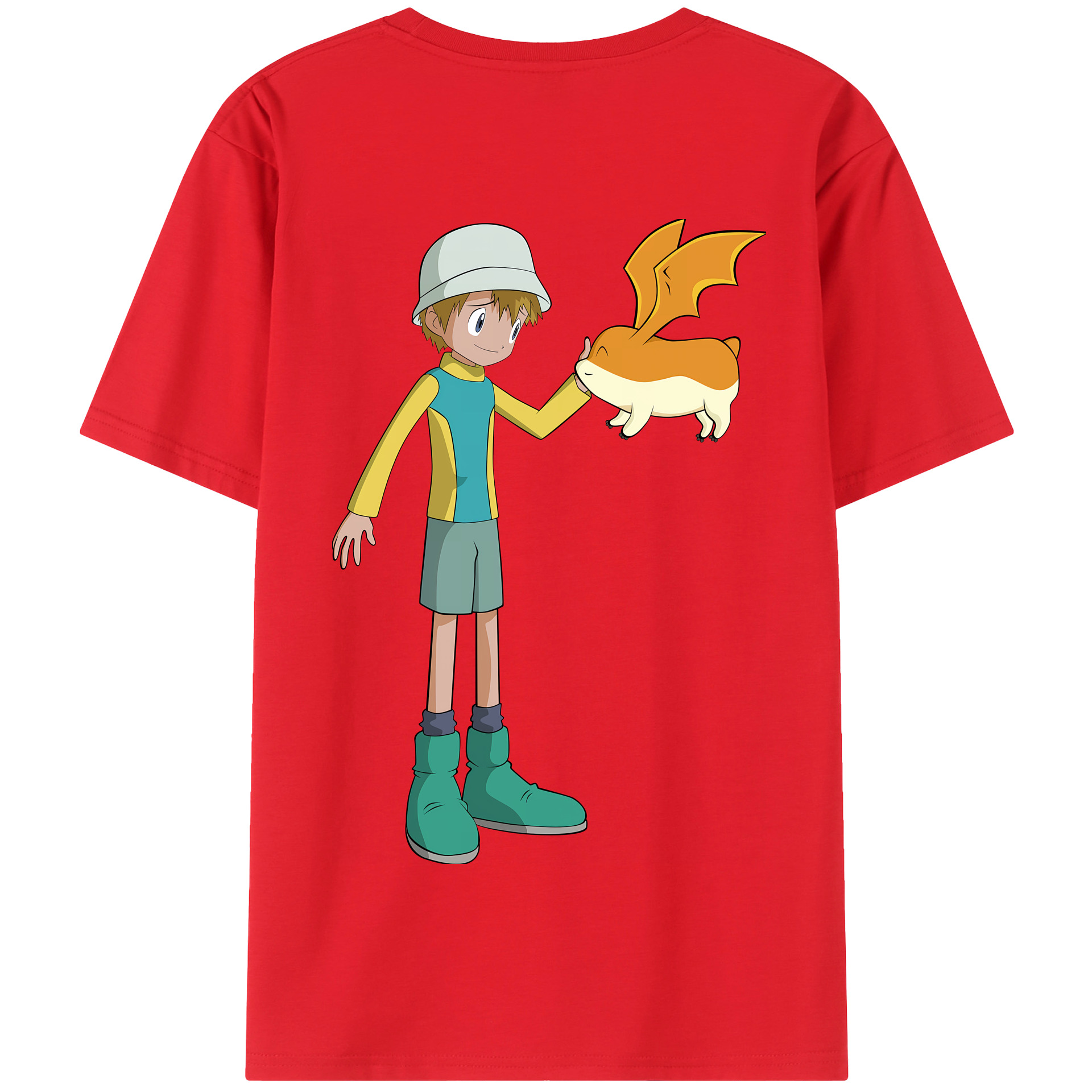 （画像用） Digimon デジタルモンスター/デジモン 綿100％半袖Tシャツ（背面プリント）
