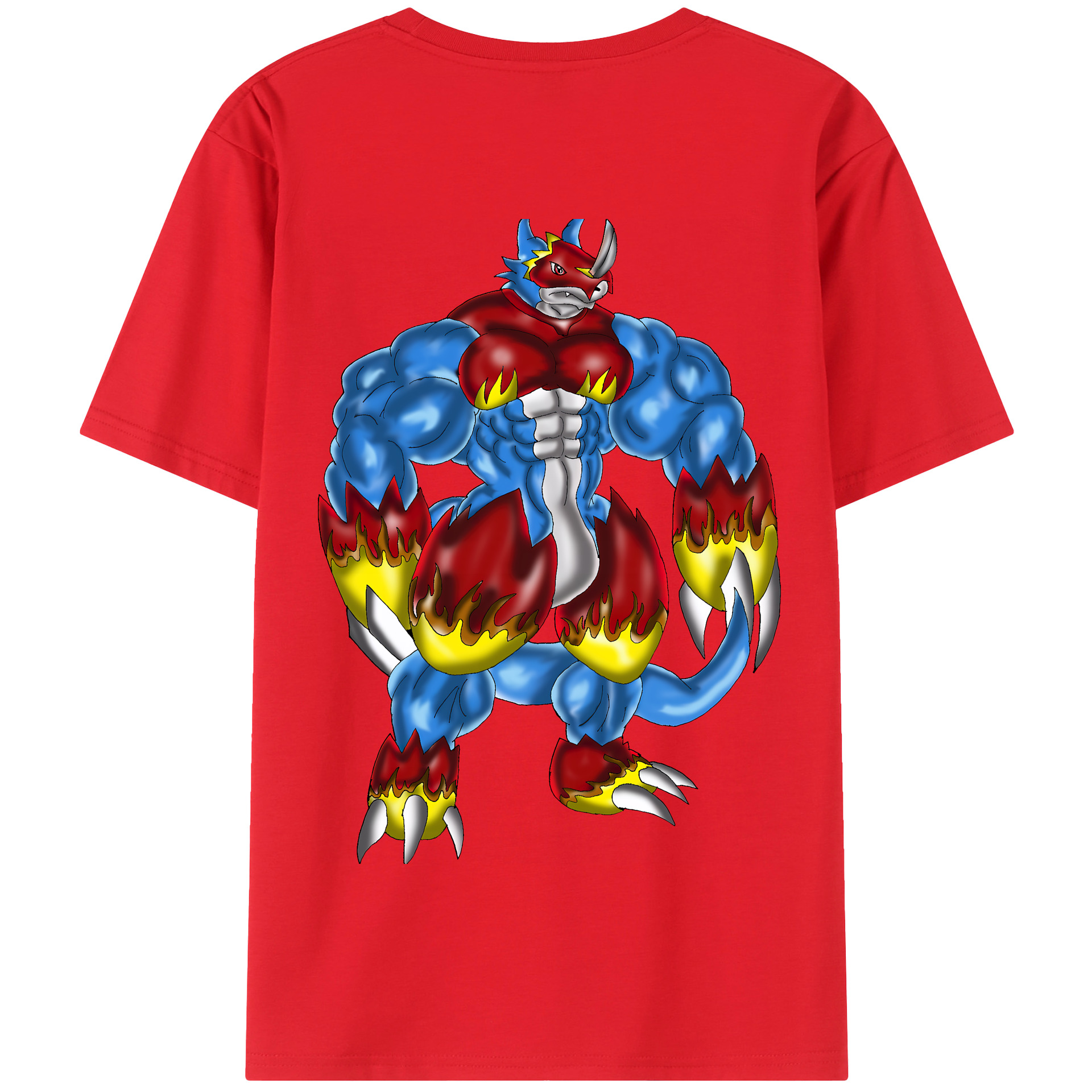 （画像用） Digimon デジタルモンスター/デジモン 綿100％半袖Tシャツ（背面プリント）