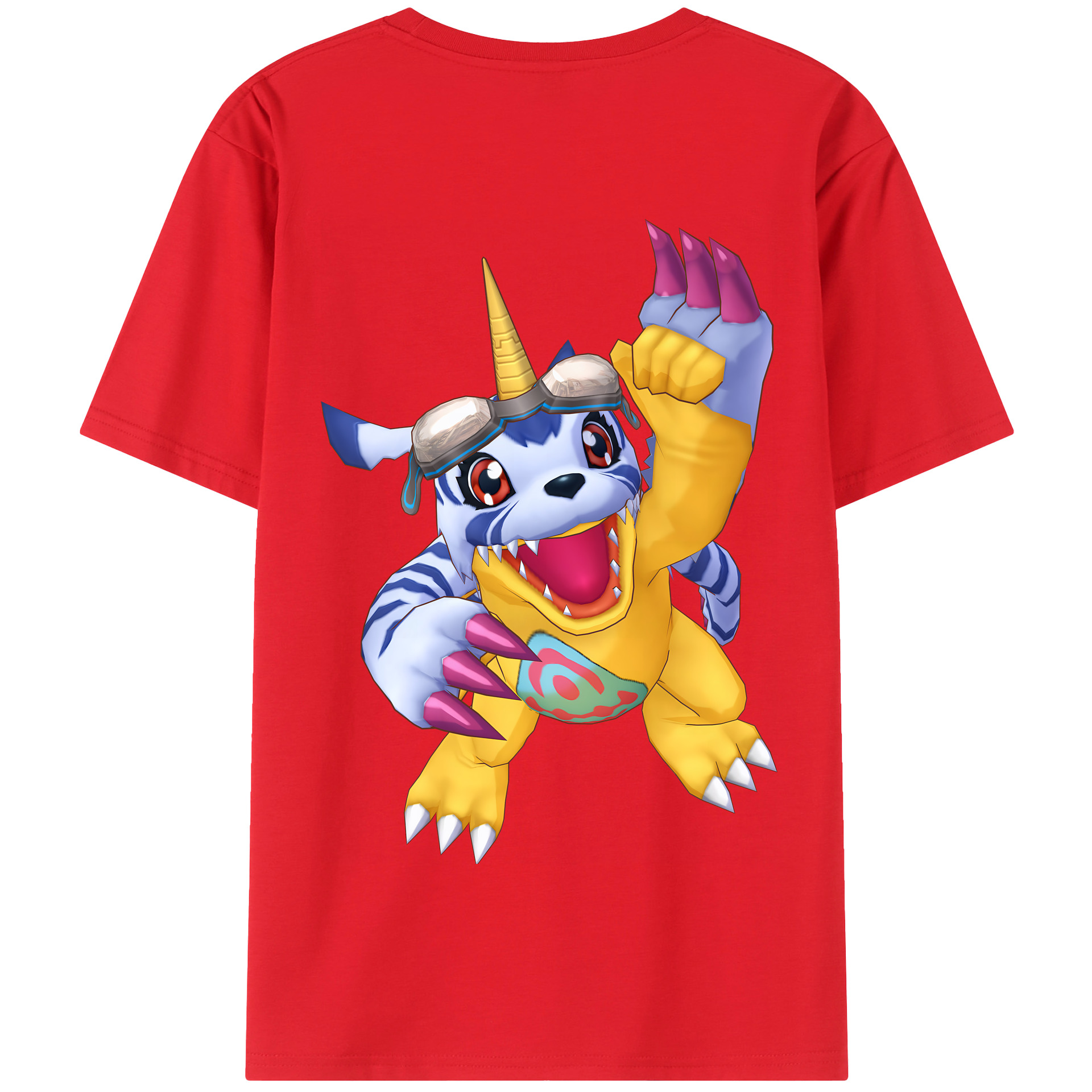 （画像用） Digimon デジタルモンスター/デジモン 綿100％半袖Tシャツ（背面プリント）
