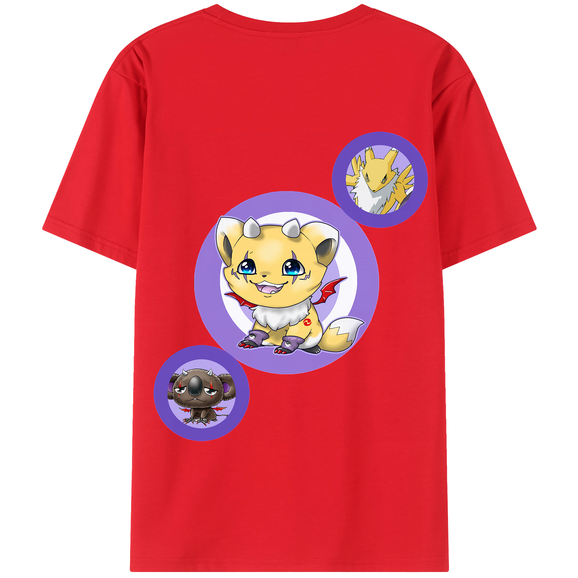 （画像用） Digimon デジタルモンスター/デジモン 綿100％半袖Tシャツ（背面プリント）