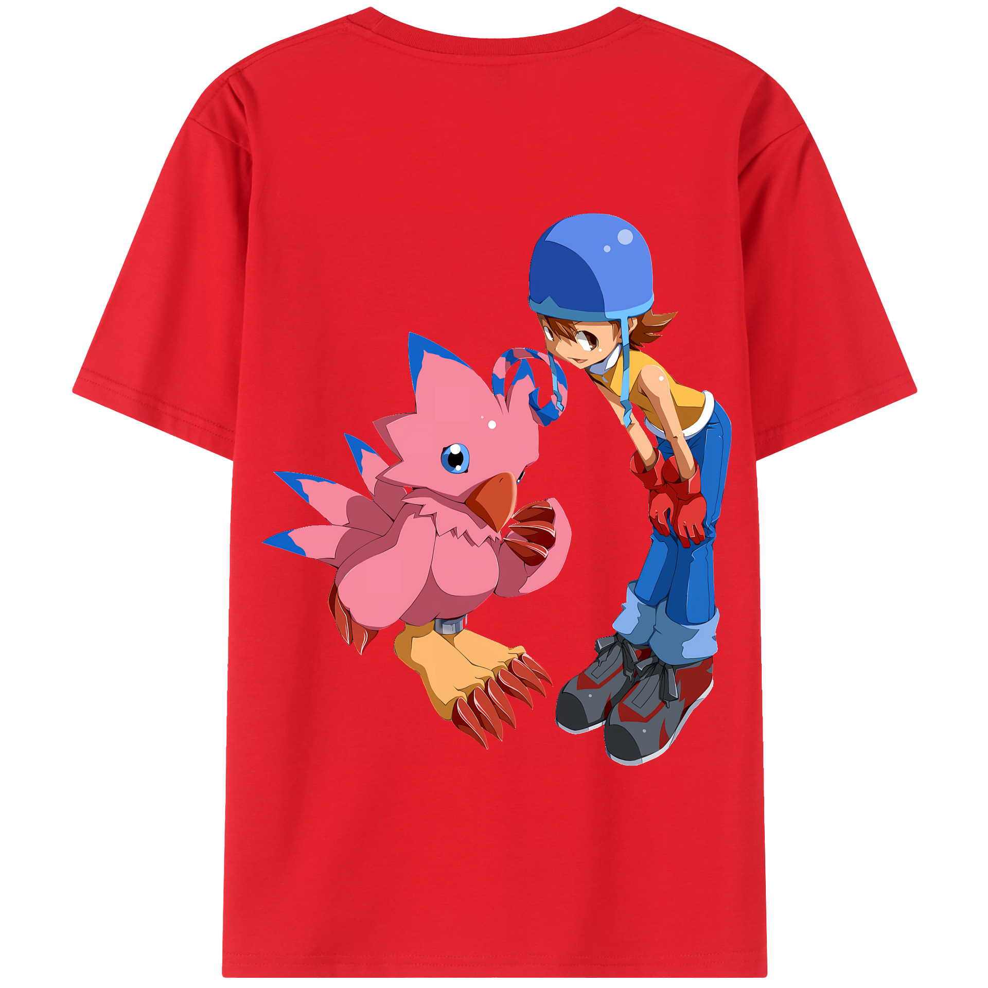 （画像用） Digimon デジタルモンスター/デジモン 綿100％半袖Tシャツ（背面プリント）
