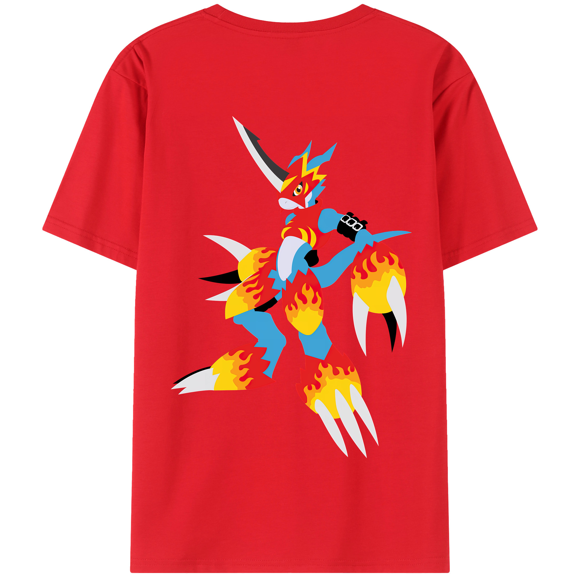 （画像用） Digimon デジタルモンスター/デジモン 綿100％半袖Tシャツ（背面プリント）