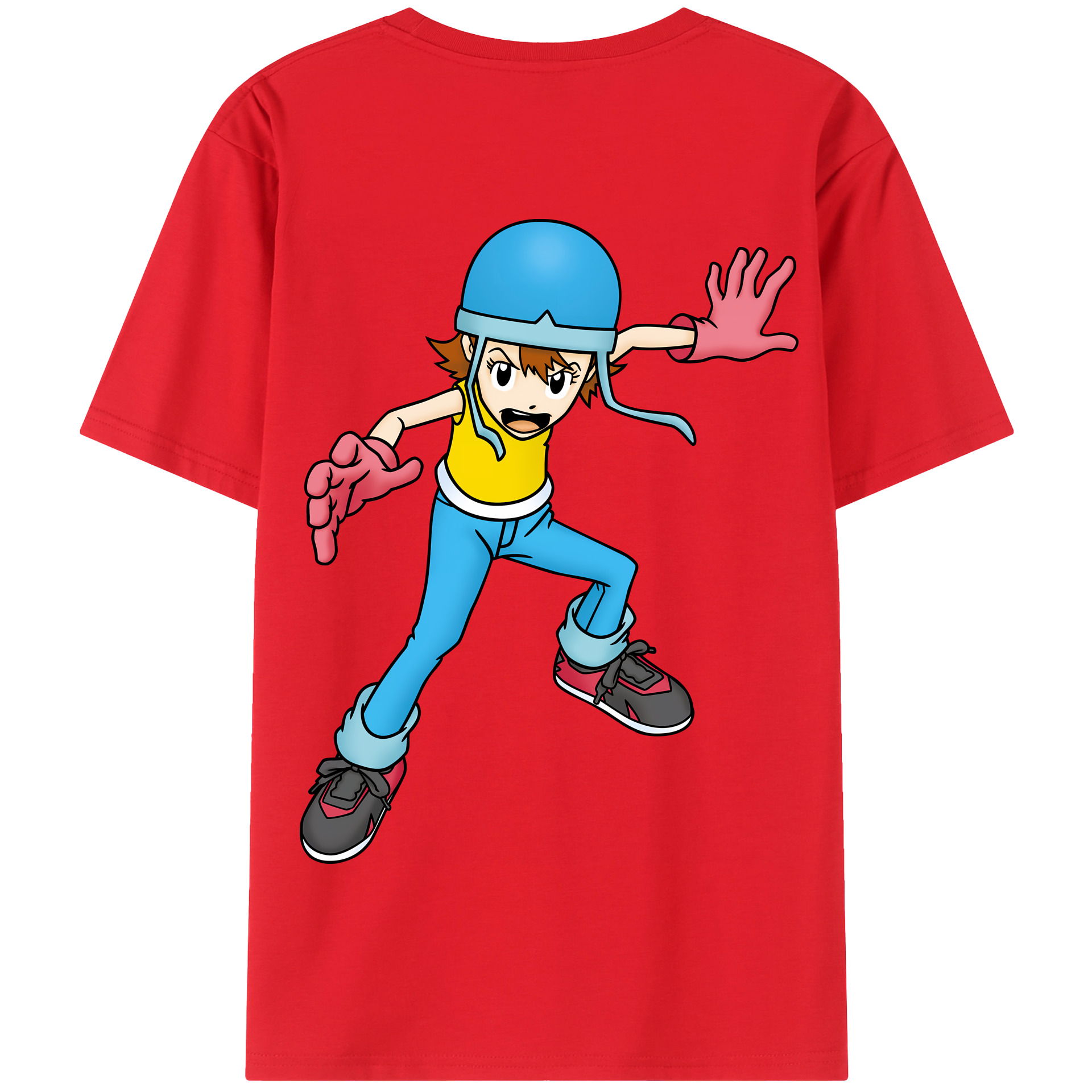 （画像用） Digimon デジタルモンスター/デジモン 綿100％半袖Tシャツ（背面プリント）