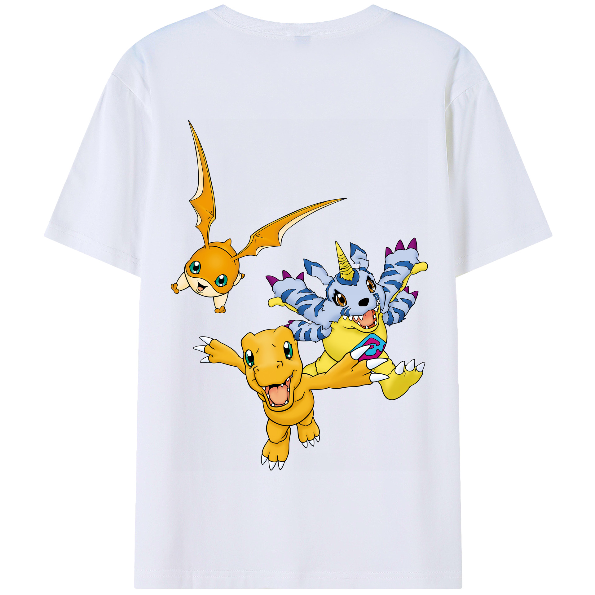 （画像用） Digimon デジタルモンスター/デジモン 綿100％半袖Tシャツ（背面プリント）