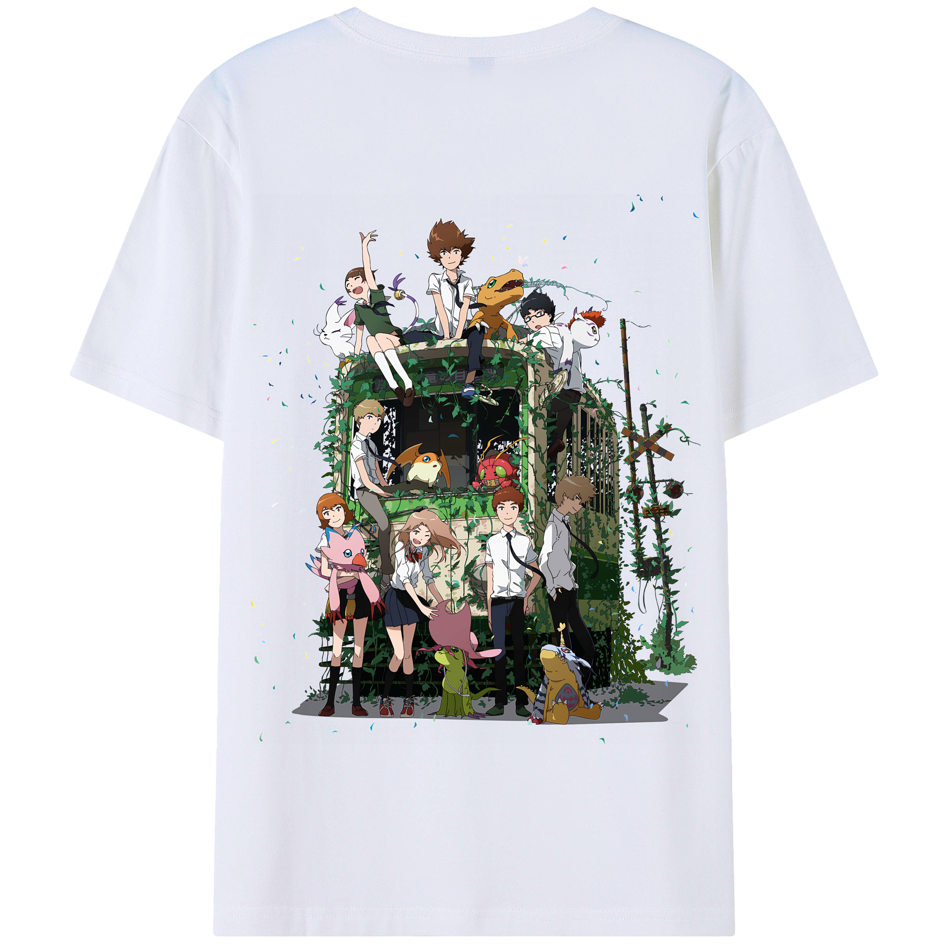 （画像用） Digimon デジタルモンスター/デジモン 綿100％半袖Tシャツ（背面プリント）