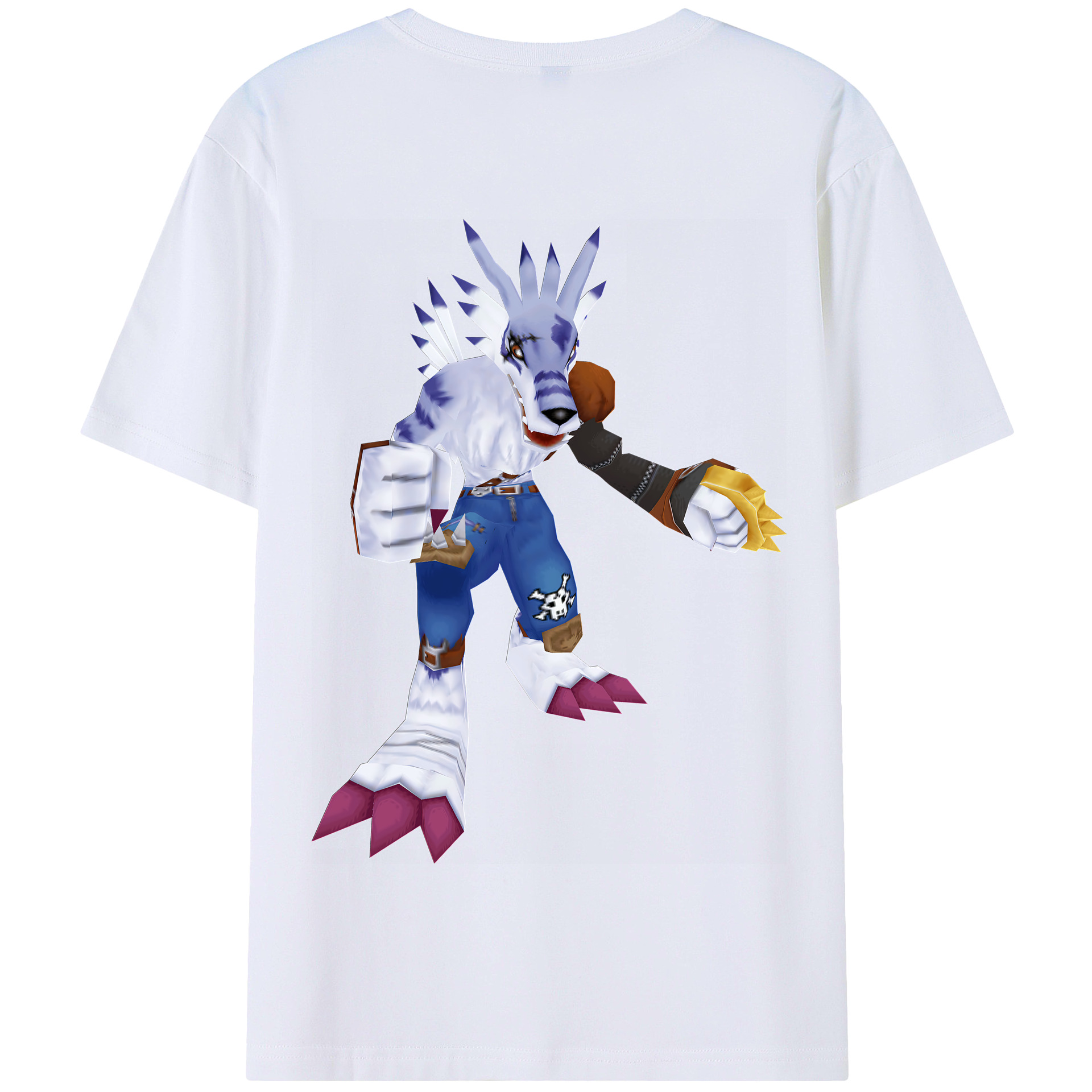 （画像用） Digimon デジタルモンスター/デジモン 綿100％半袖Tシャツ（背面プリント）