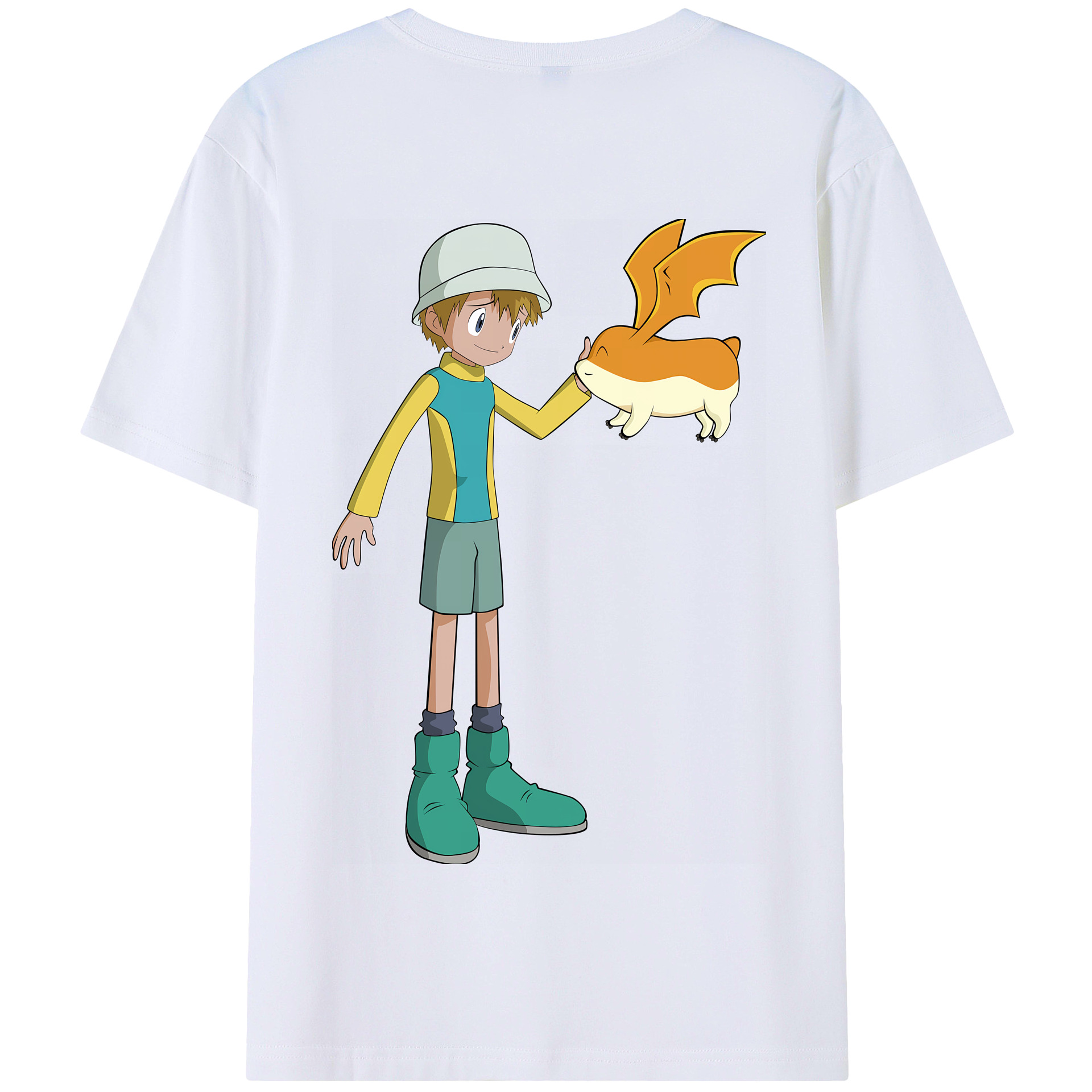（画像用） Digimon デジタルモンスター/デジモン 綿100％半袖Tシャツ（背面プリント）
