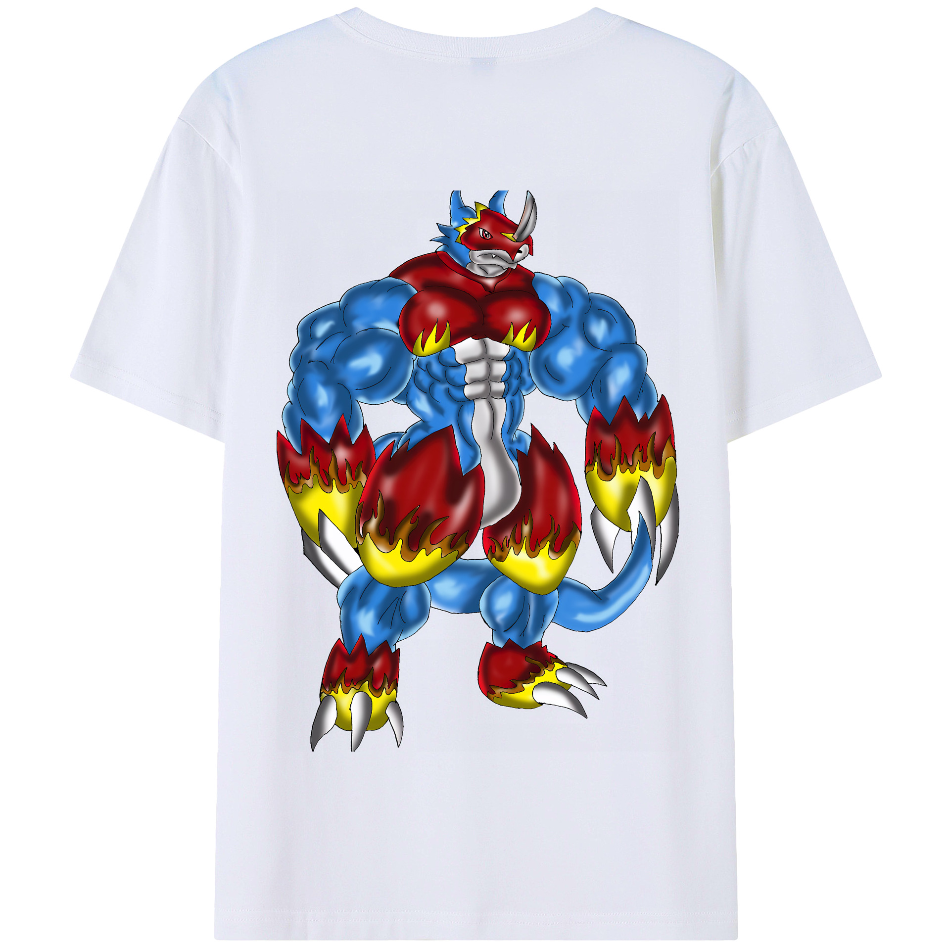 （画像用） Digimon デジタルモンスター/デジモン 綿100％半袖Tシャツ（背面プリント）