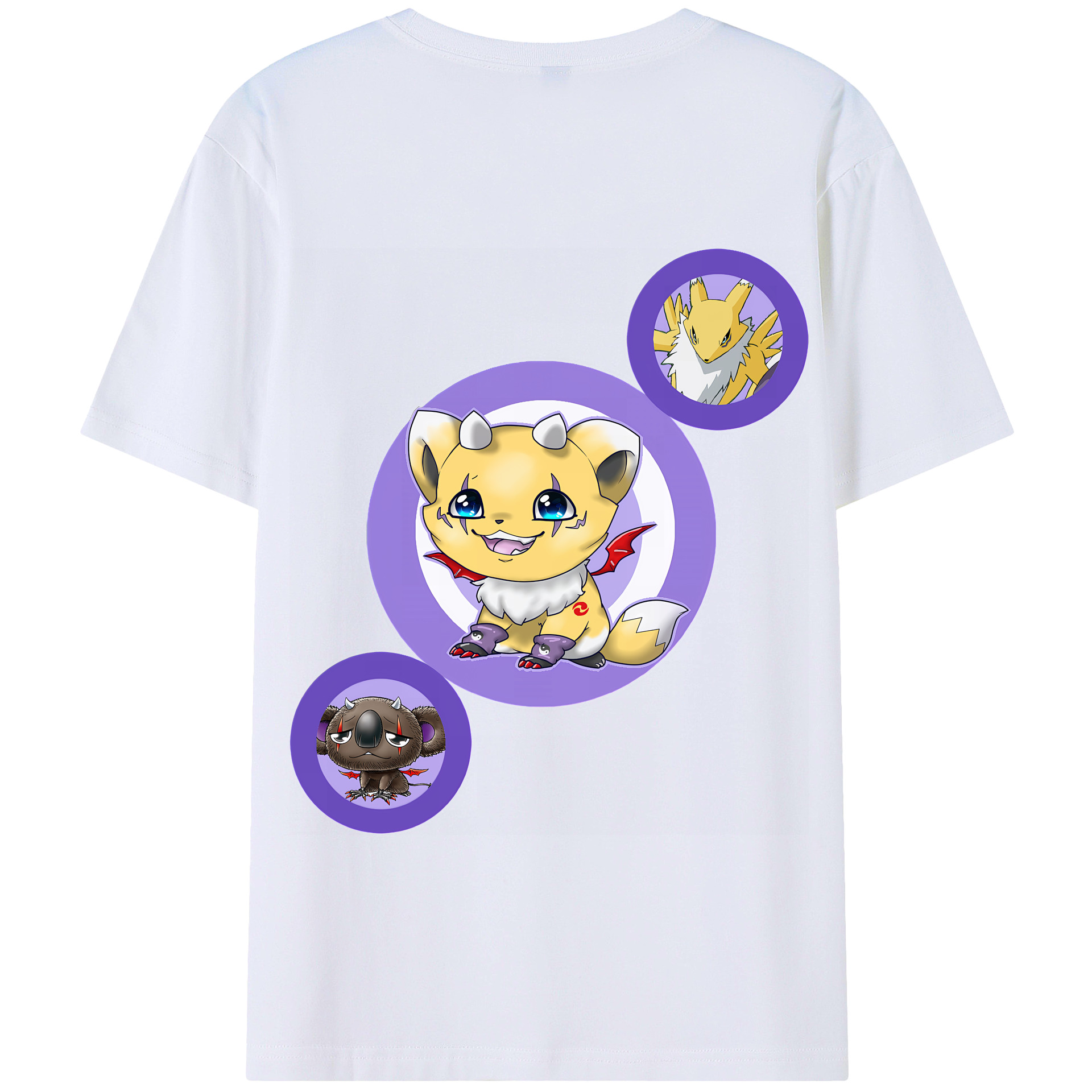 （画像用） Digimon デジタルモンスター/デジモン 綿100％半袖Tシャツ（背面プリント）