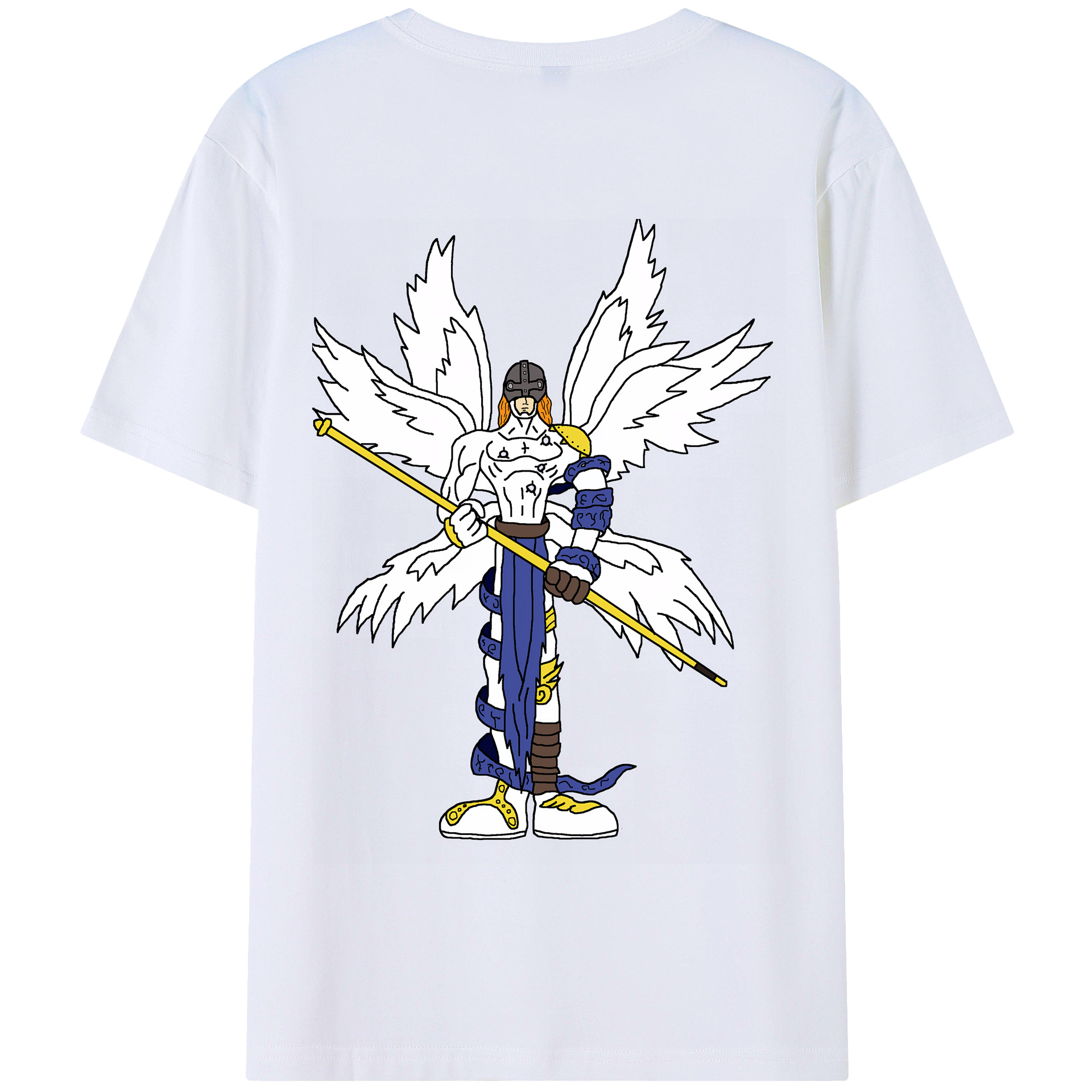 （画像用） Digimon デジタルモンスター/デジモン 綿100％半袖Tシャツ（背面プリント）