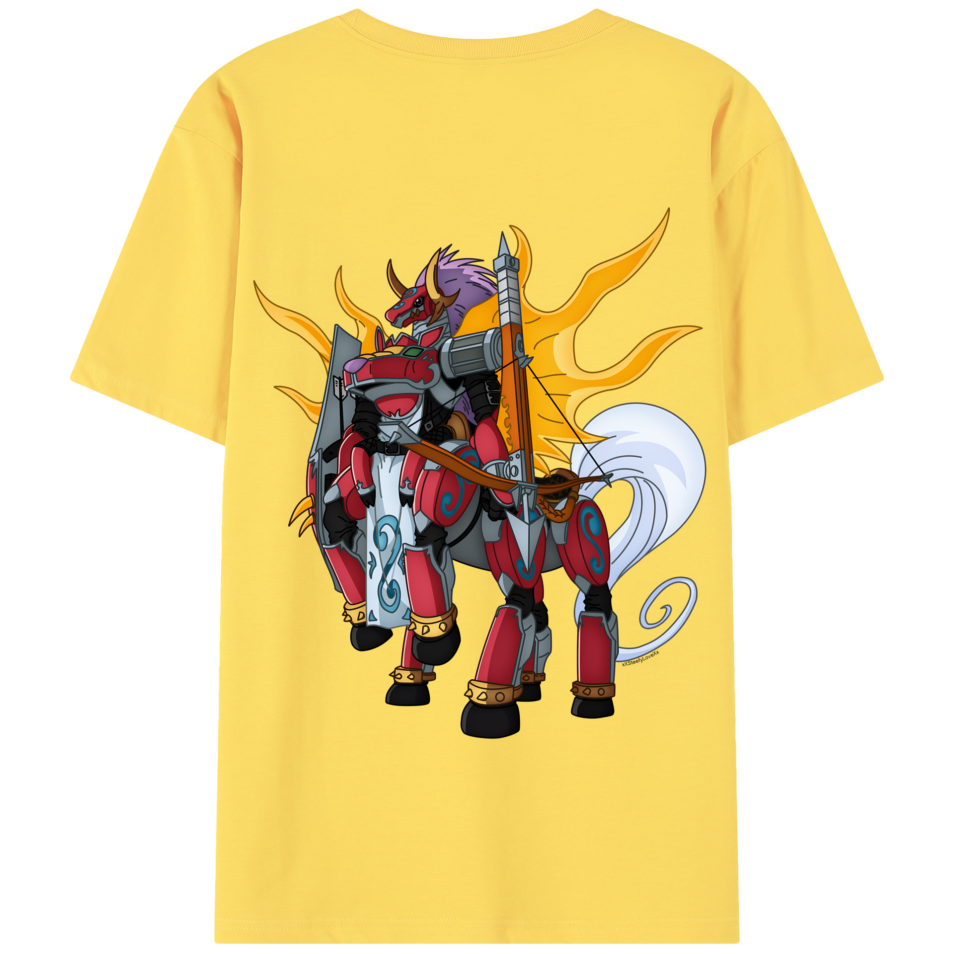 （画像用） Digimon デジタルモンスター/デジモン 綿100％半袖Tシャツ（背面プリント）