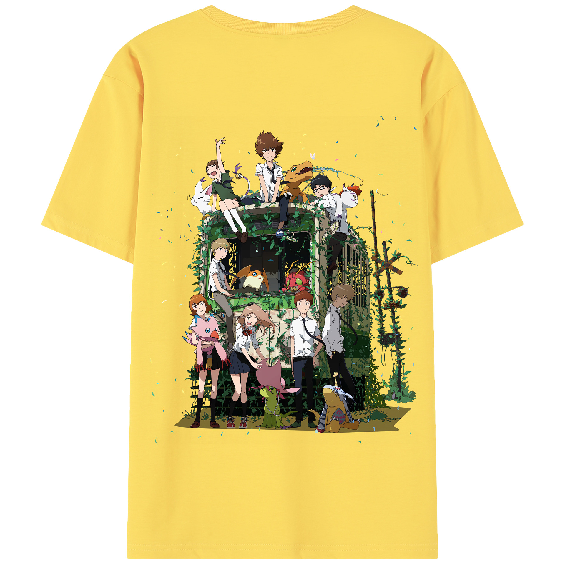（画像用） Digimon デジタルモンスター/デジモン 綿100％半袖Tシャツ（背面プリント）
