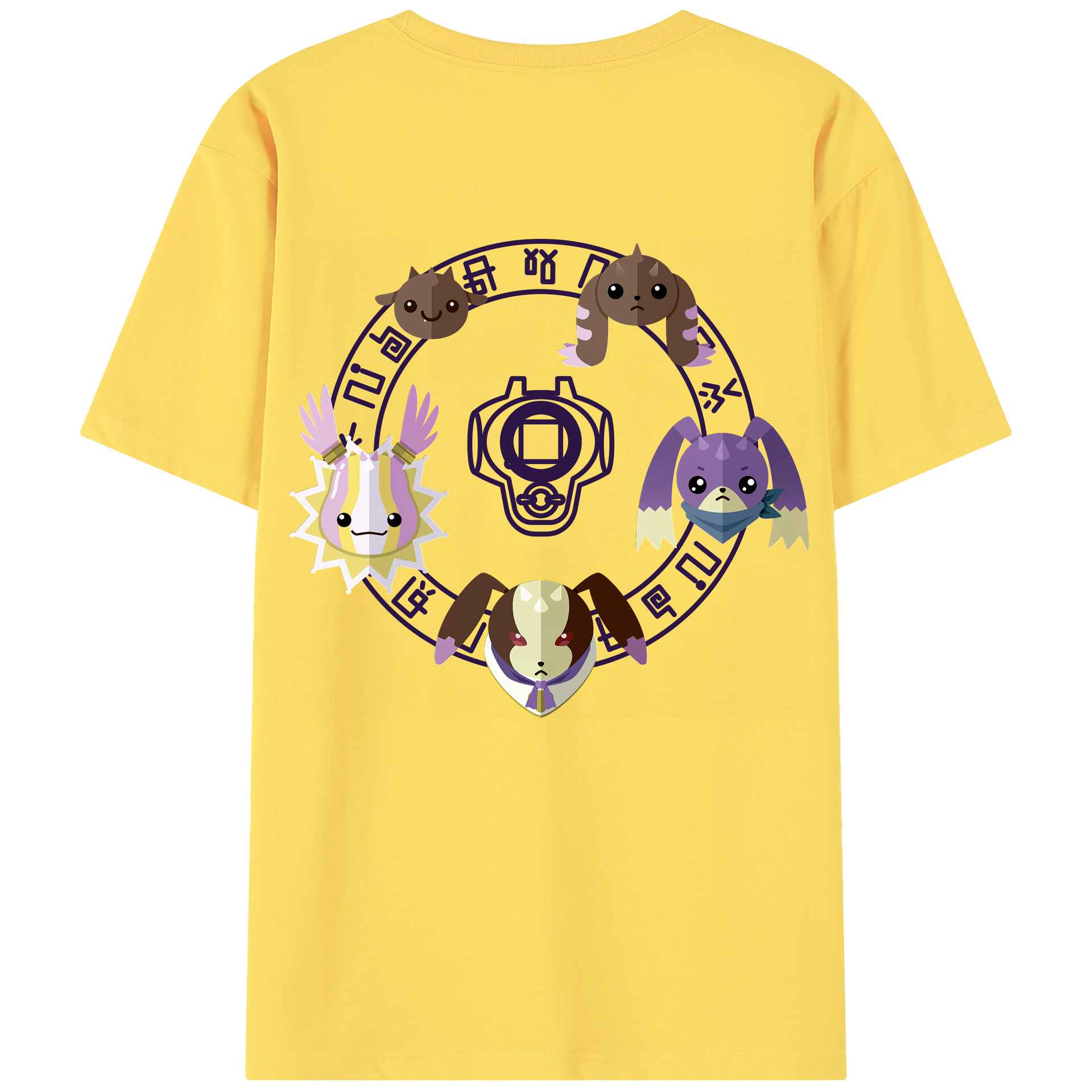 （画像用） Digimon デジタルモンスター/デジモン 綿100％半袖Tシャツ（背面プリント）
