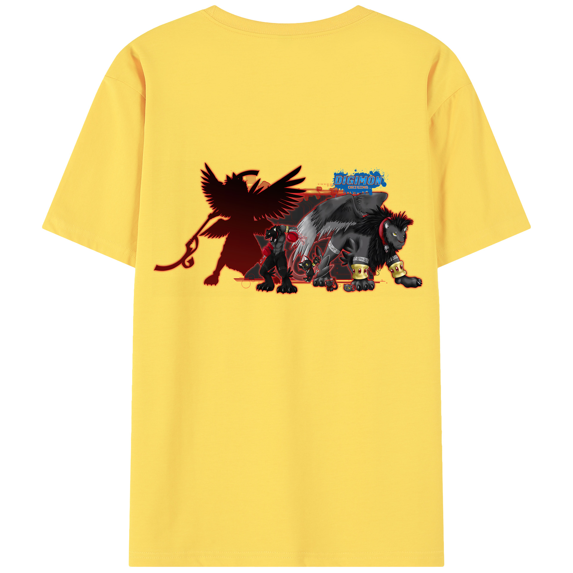 （画像用） Digimon デジタルモンスター/デジモン 綿100％半袖Tシャツ（背面プリント）