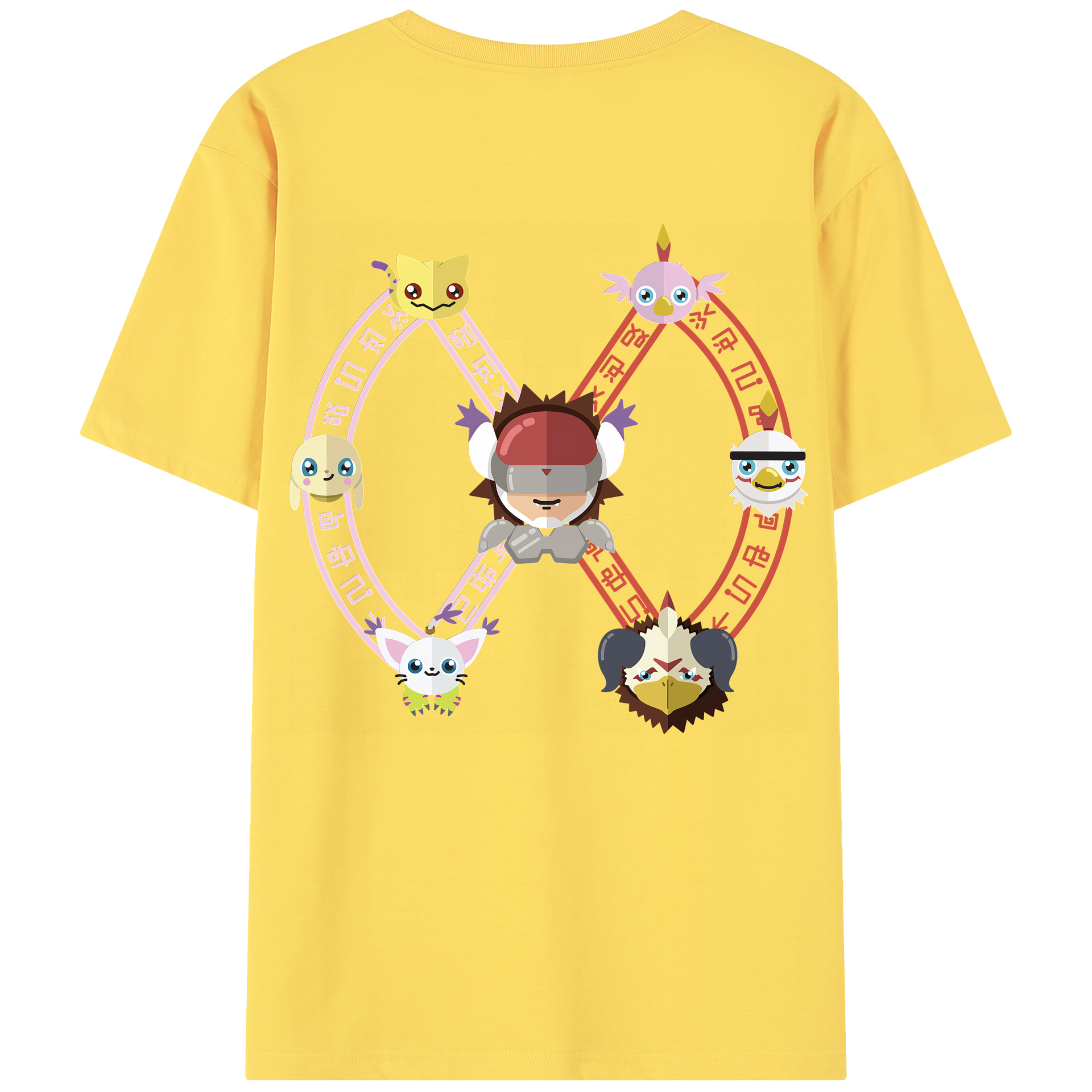 （画像用） Digimon デジタルモンスター/デジモン 綿100％半袖Tシャツ（背面プリント）