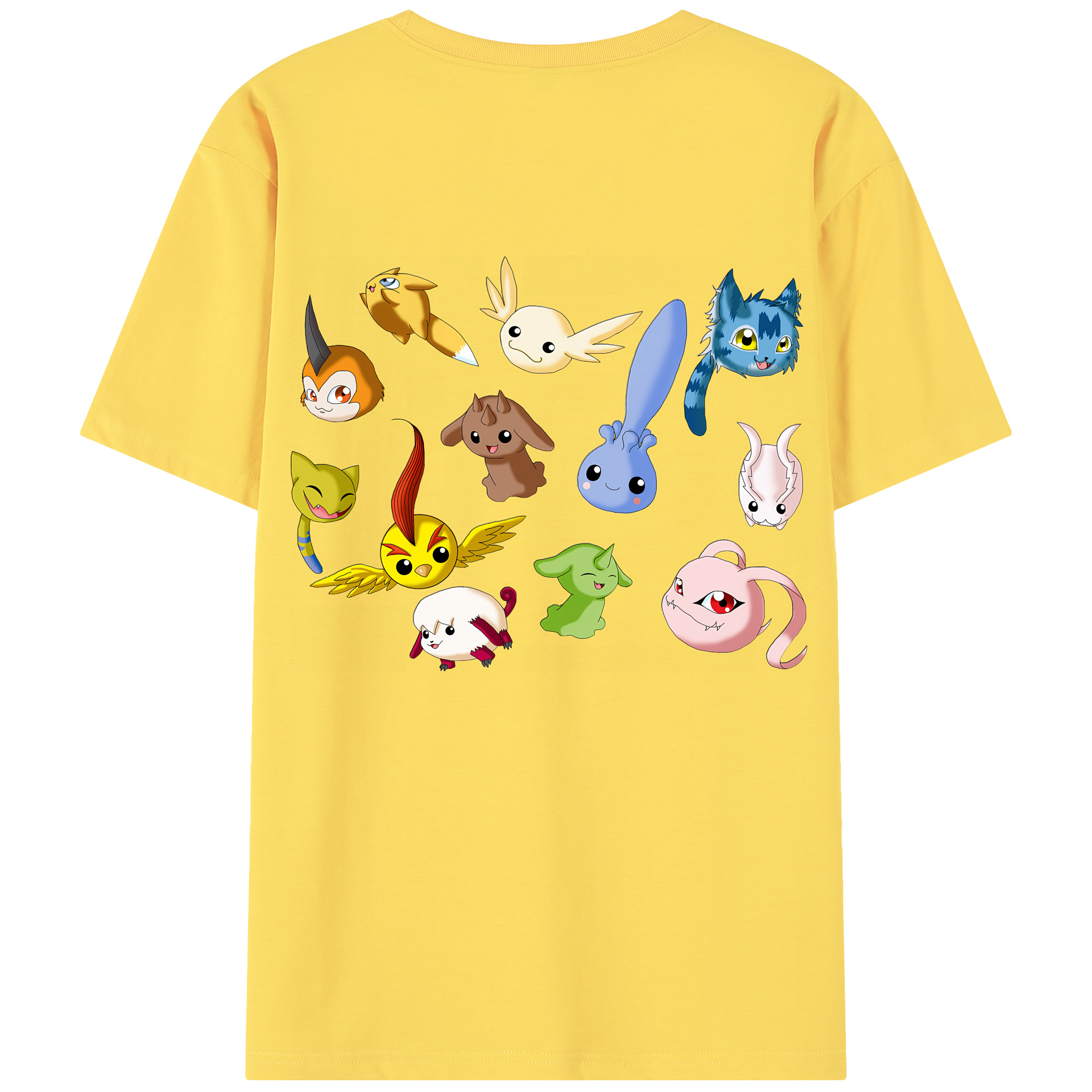 （画像用） Digimon デジタルモンスター/デジモン 綿100％半袖Tシャツ（背面プリント）