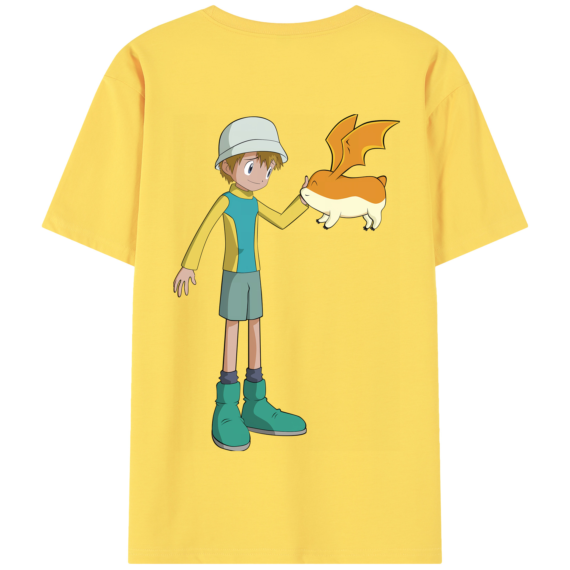 （画像用） Digimon デジタルモンスター/デジモン 綿100％半袖Tシャツ（背面プリント）