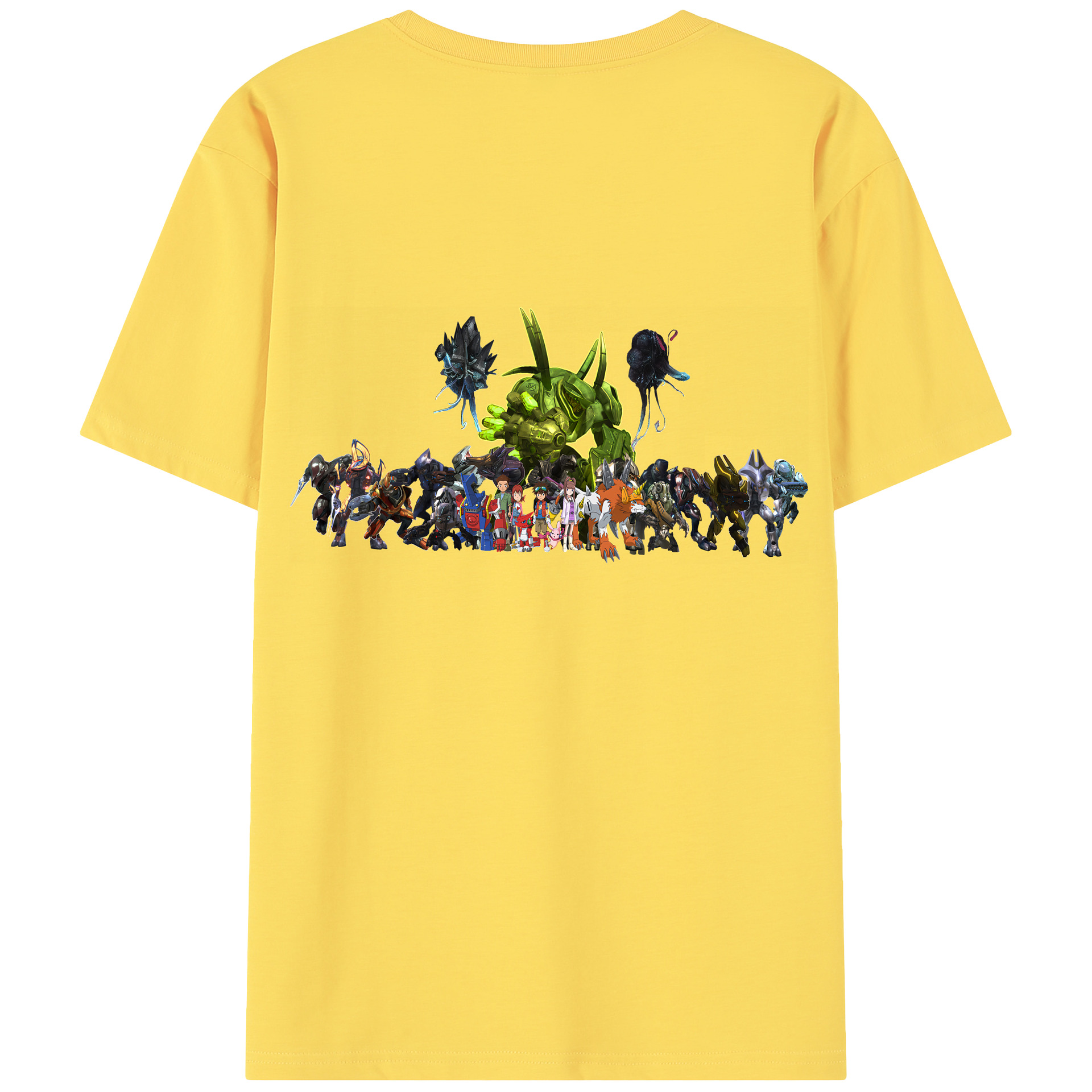 （画像用） Digimon デジタルモンスター/デジモン 綿100％半袖Tシャツ（背面プリント）