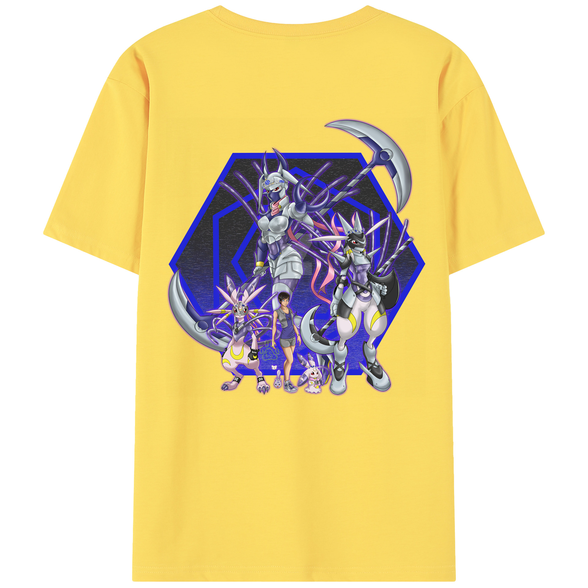 （画像用） Digimon デジタルモンスター/デジモン 綿100％半袖Tシャツ（背面プリント）