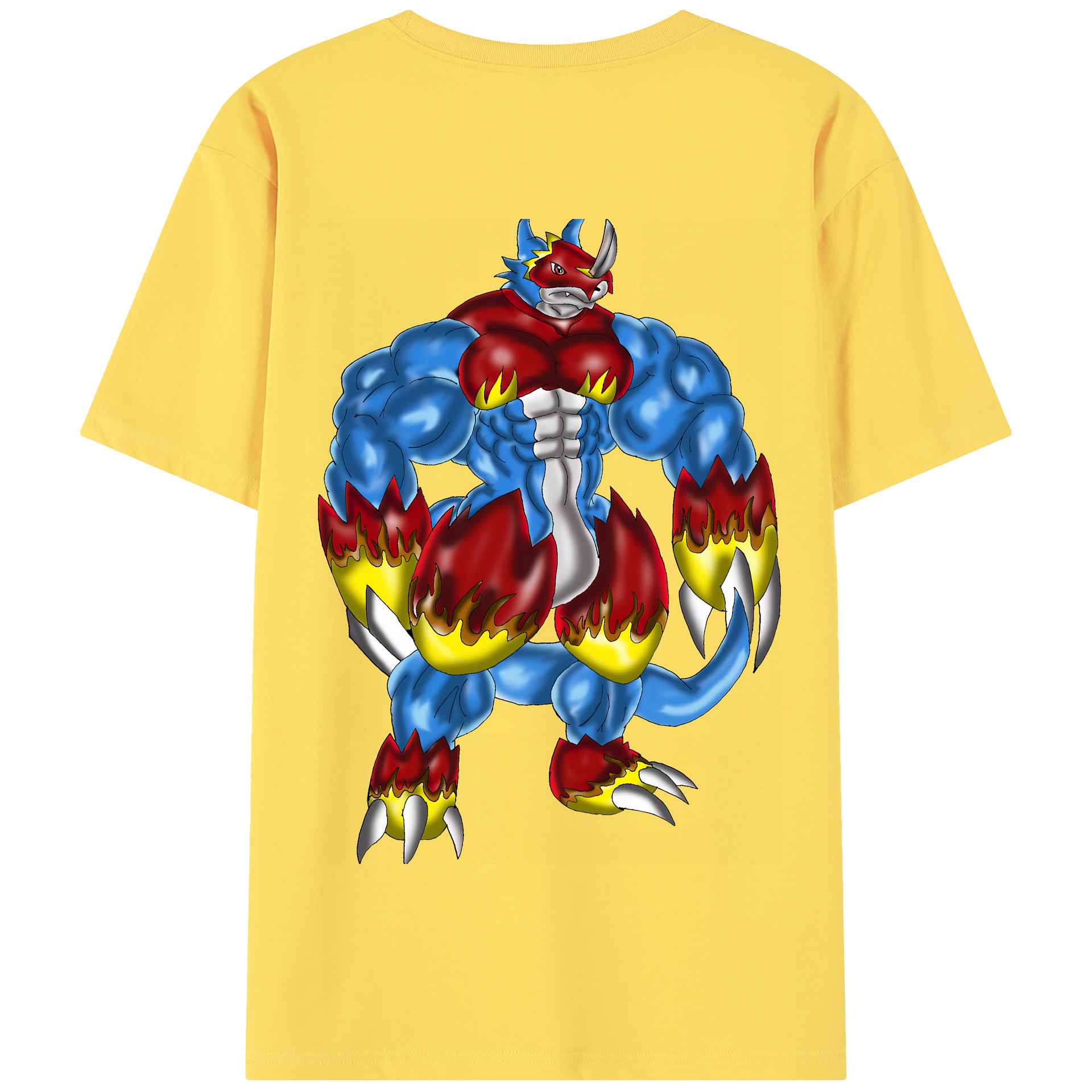 （画像用） Digimon デジタルモンスター/デジモン 綿100％半袖Tシャツ（背面プリント）